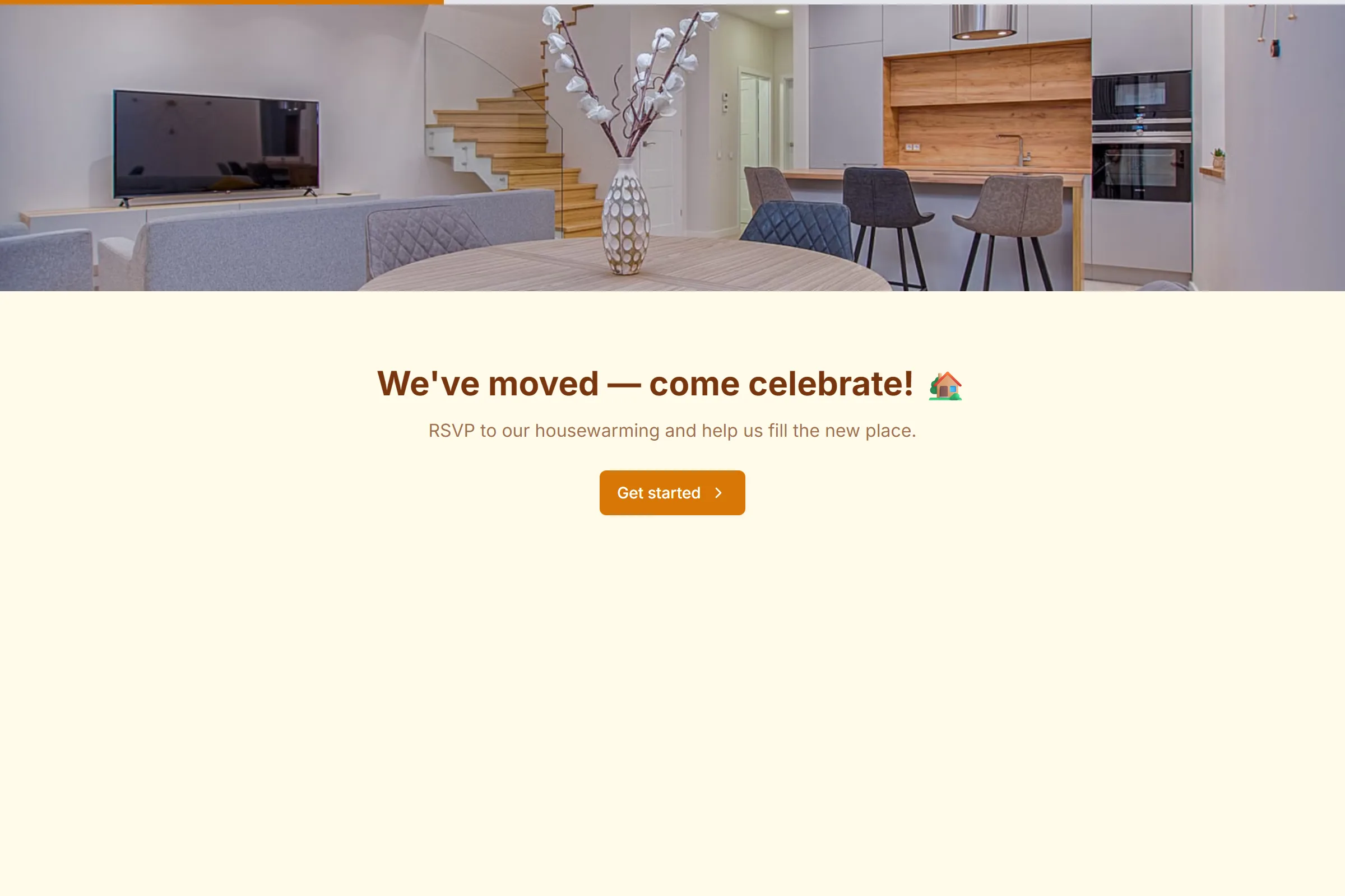 Housewarming RSVP template preview