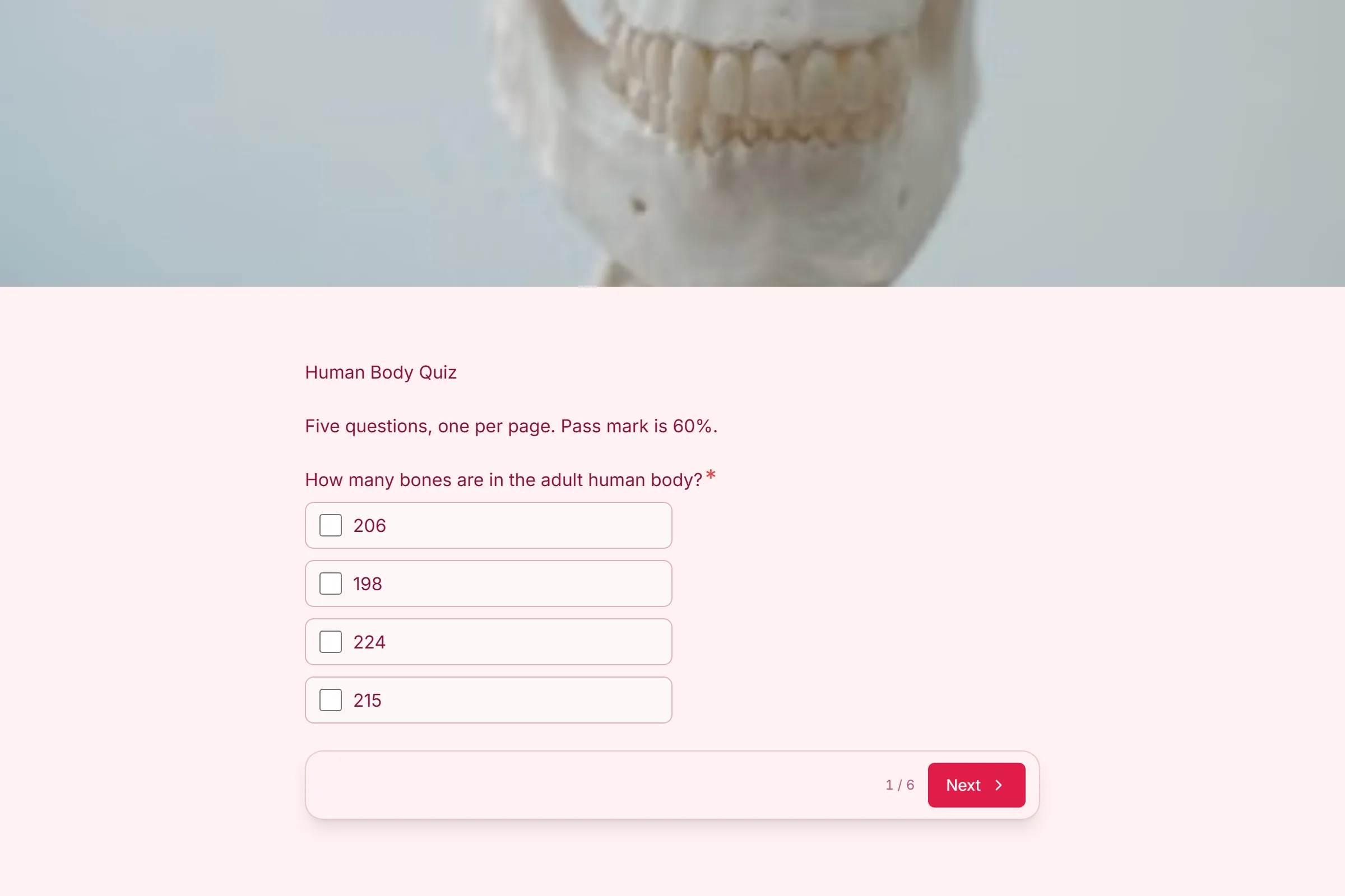 Human Body Quiz template preview