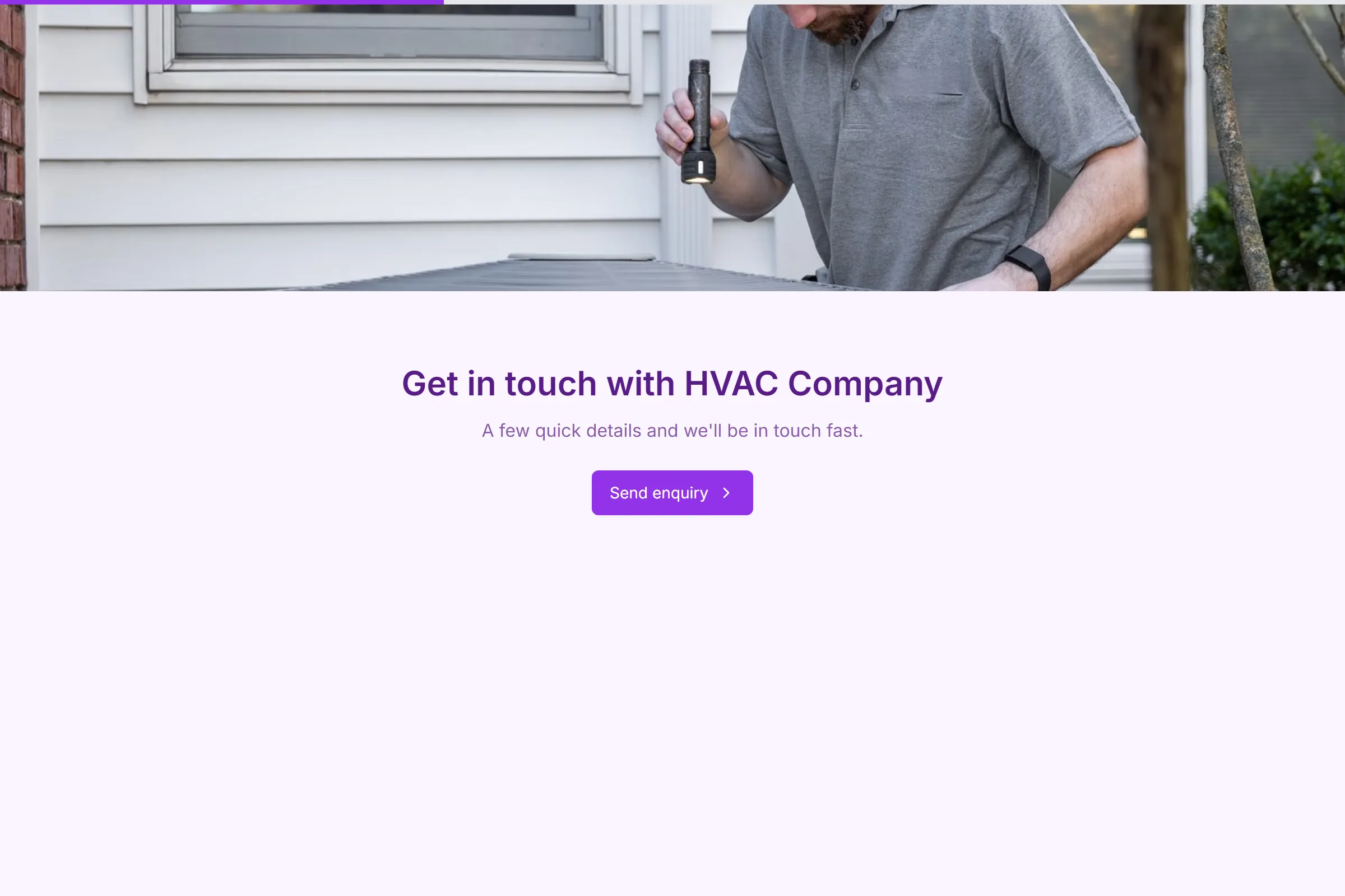 HVAC Company Enquiry template preview