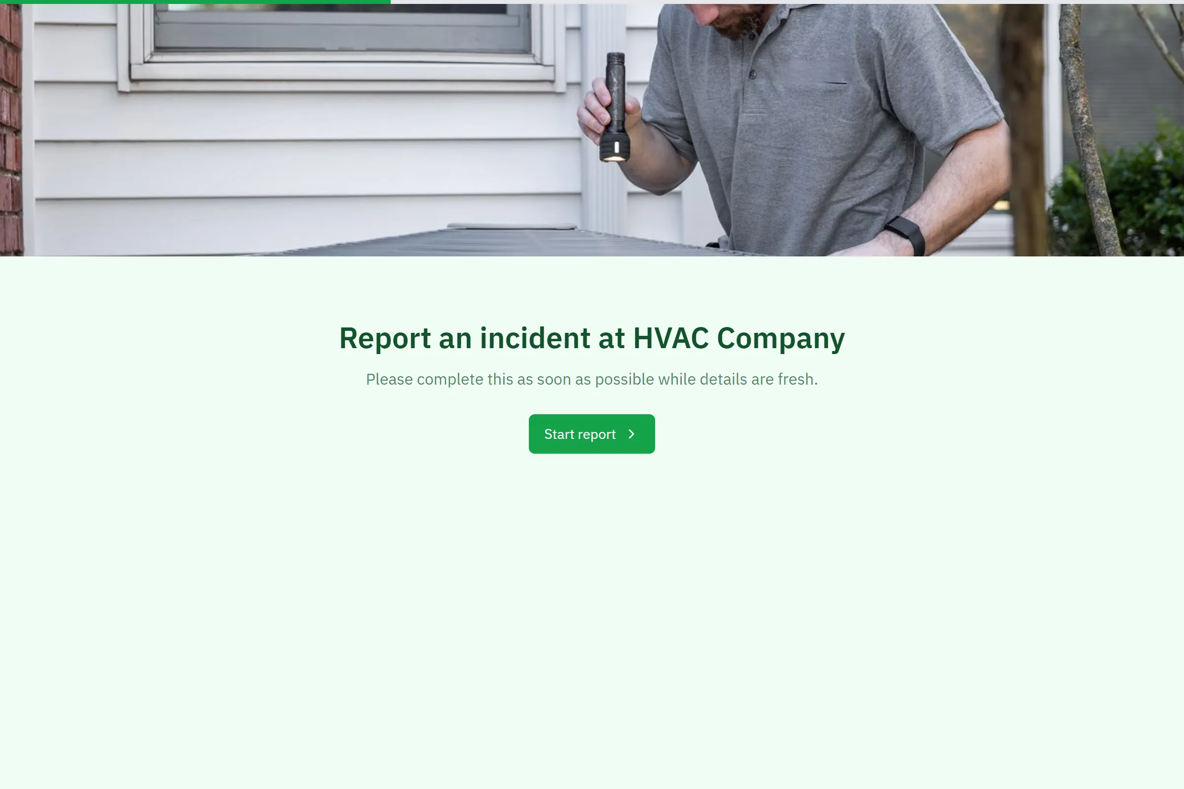 HVAC Company Incident Report template preview