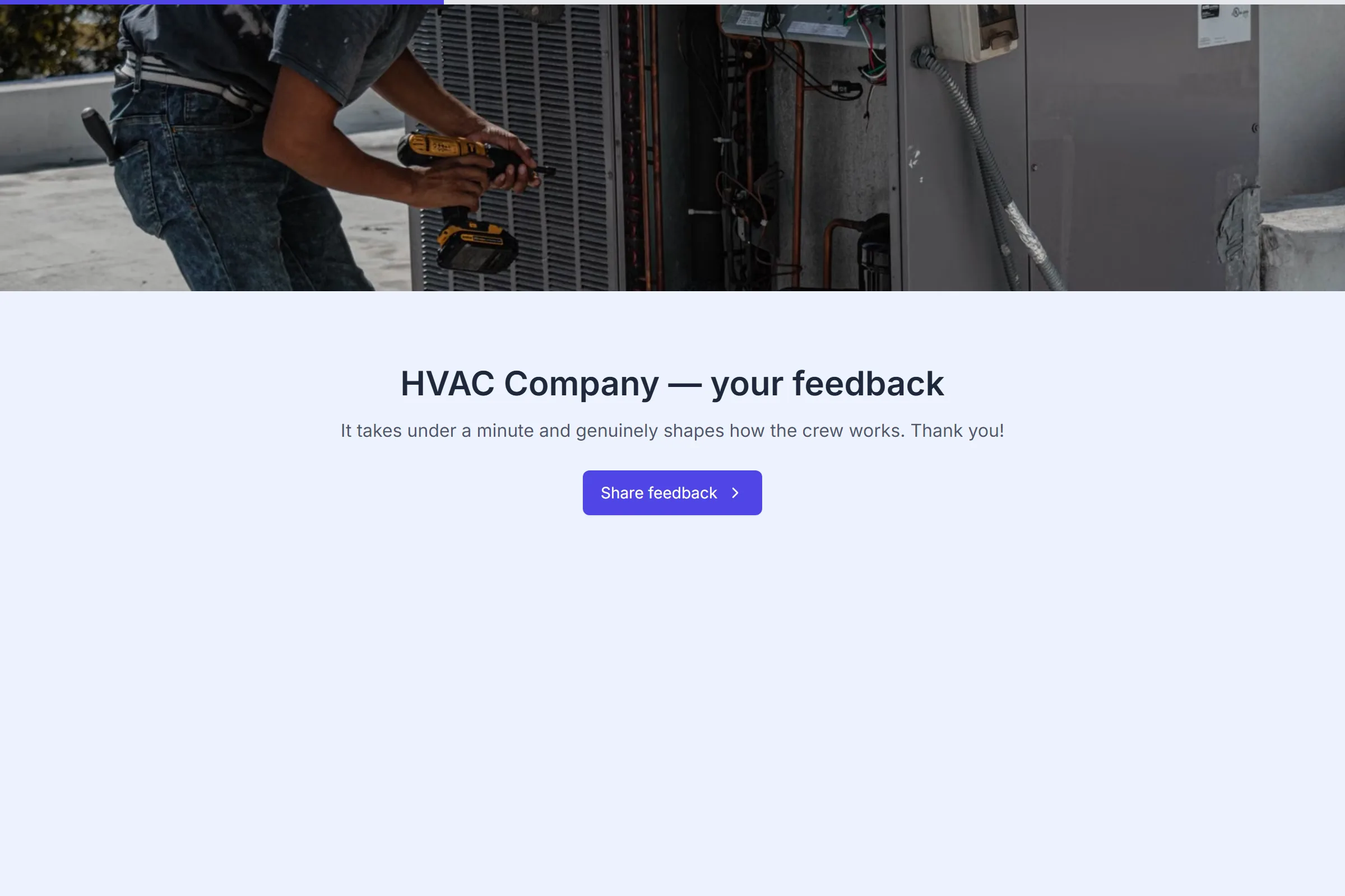 HVAC Company Satisfaction Survey template preview