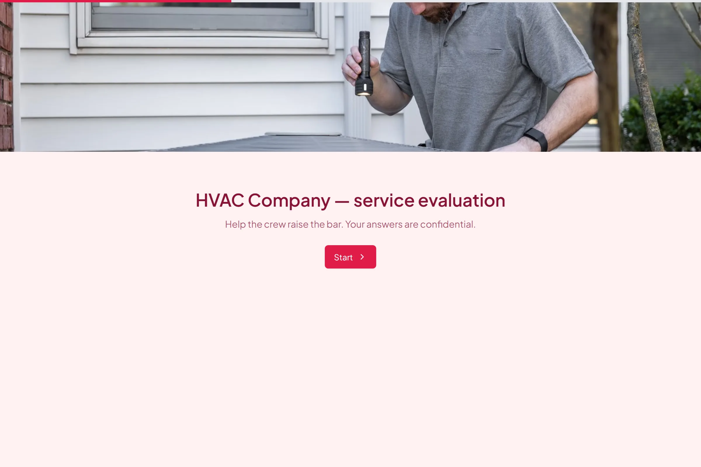 HVAC Company Service Evaluation template preview