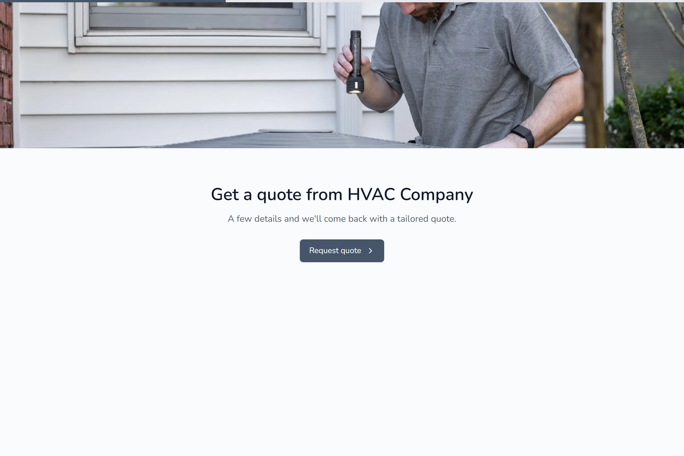 HVAC Company Site Survey Request template preview