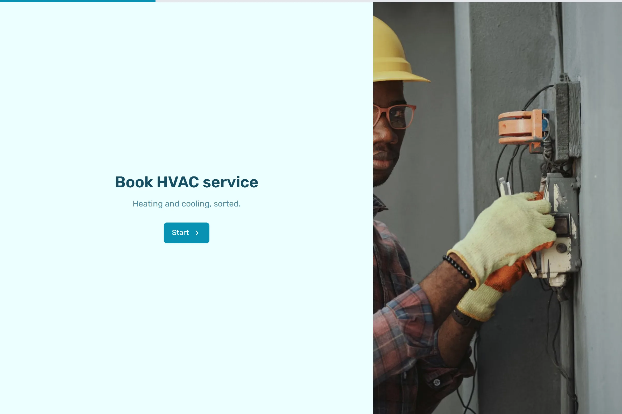 HVAC Service Booking template preview