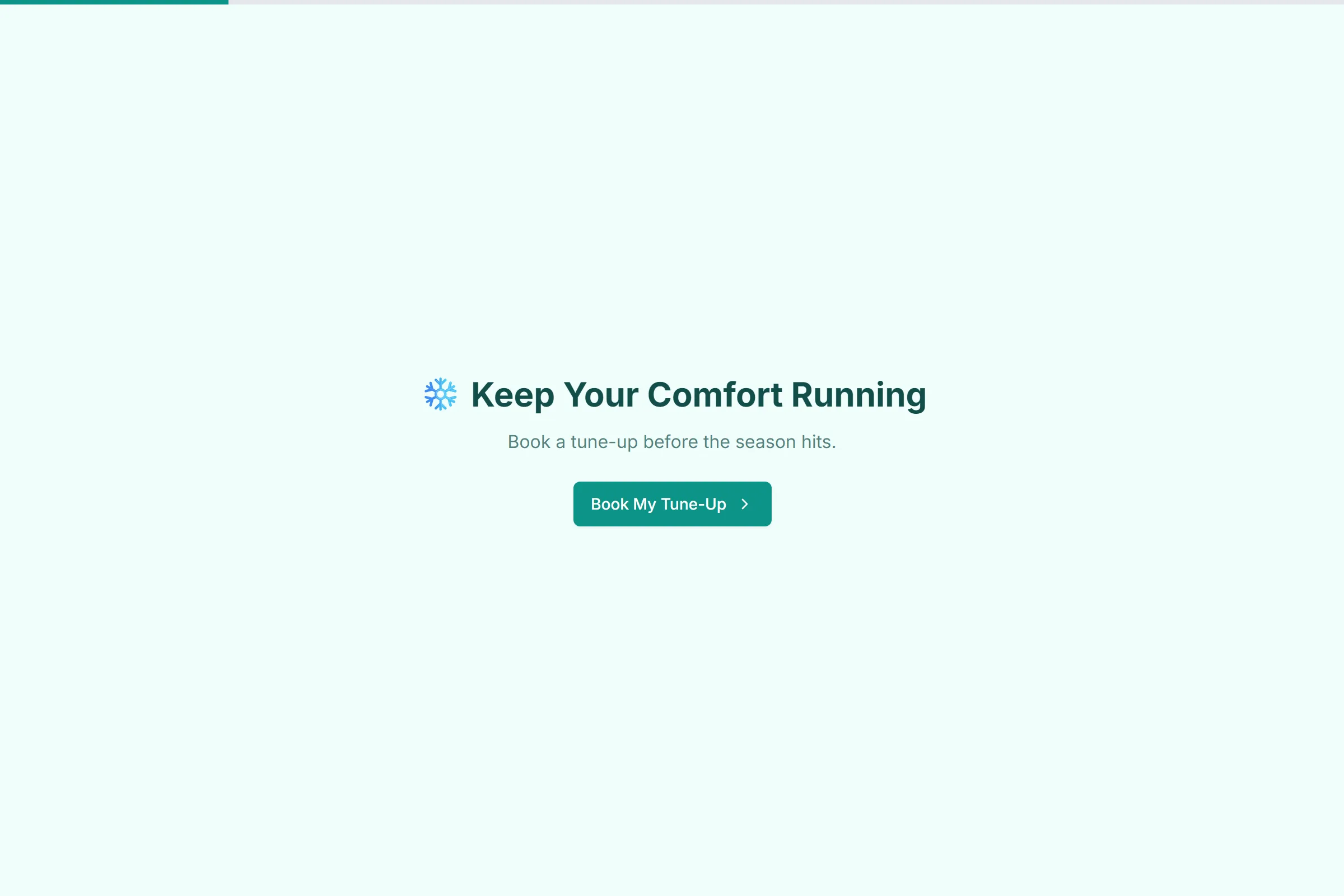HVAC Tune-Up Booking template preview