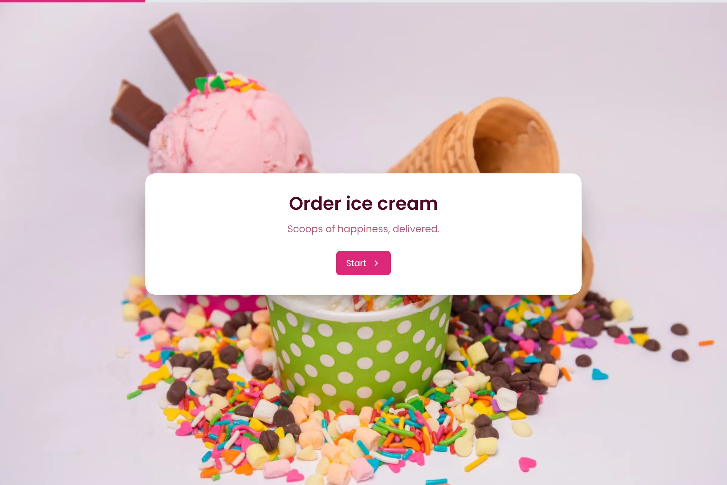 Ice Cream Order template preview