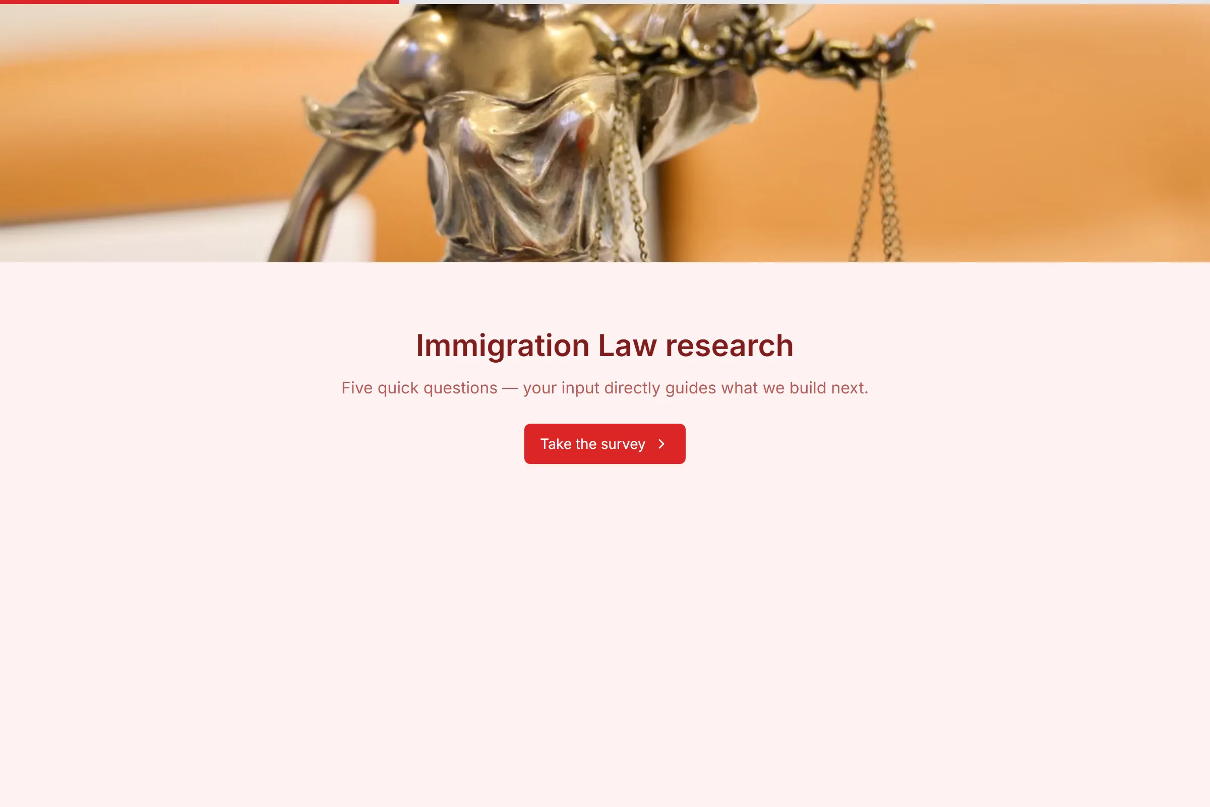 Immigration Law Market Research Survey template preview