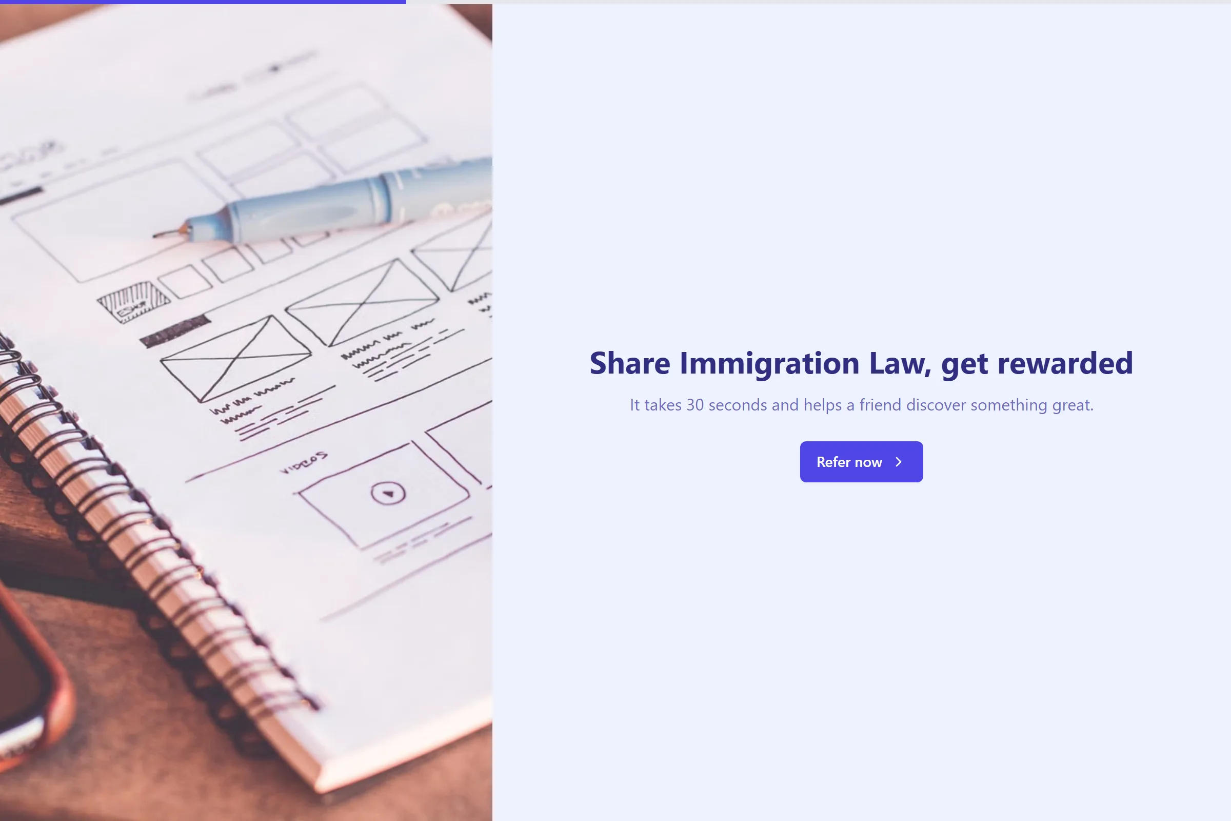 Immigration Law Referral Form template preview