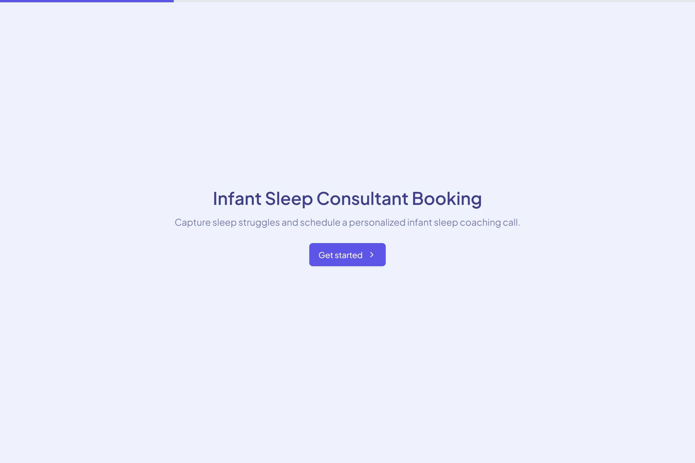 Infant Sleep Consultant Booking template preview