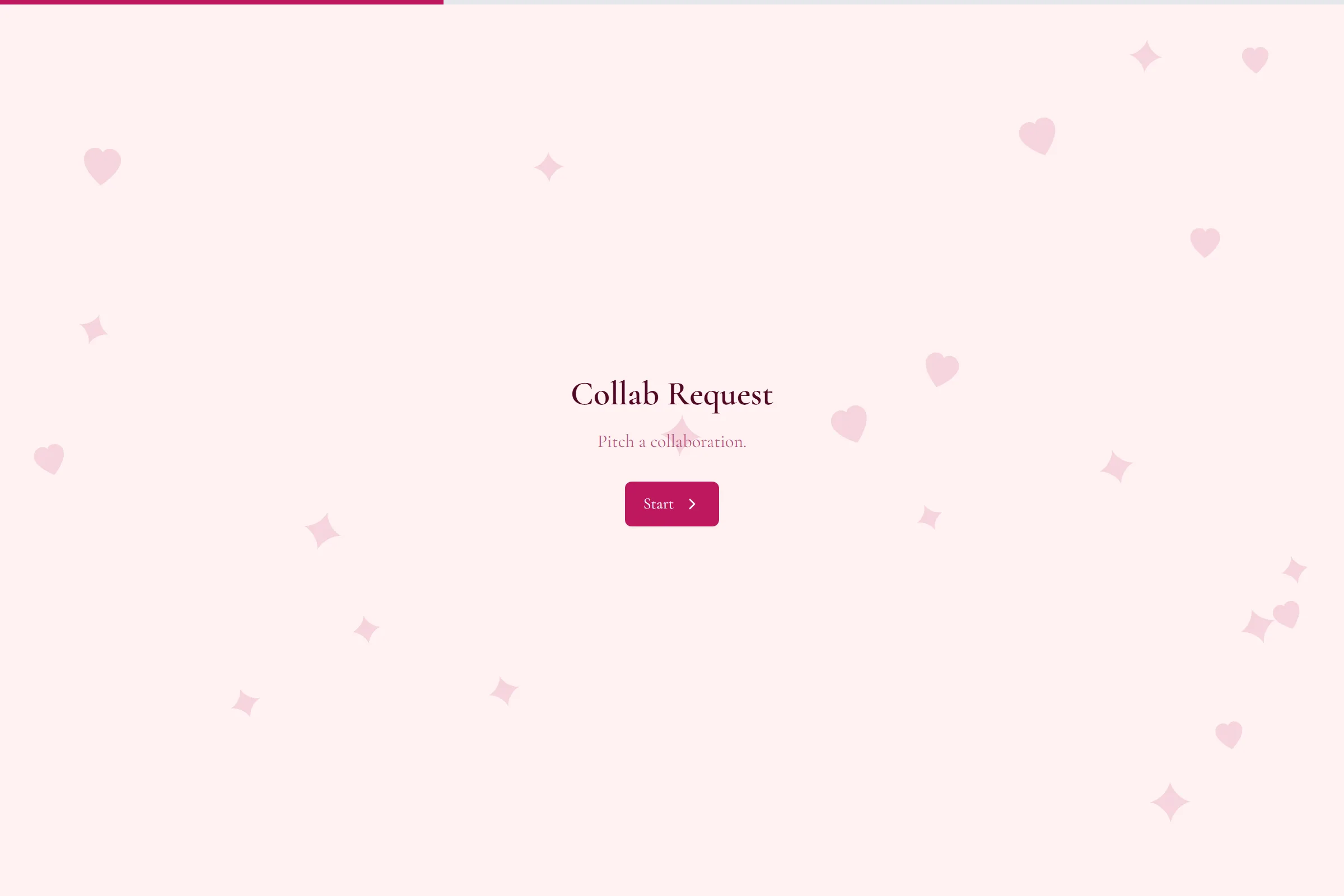 Collab Request template preview