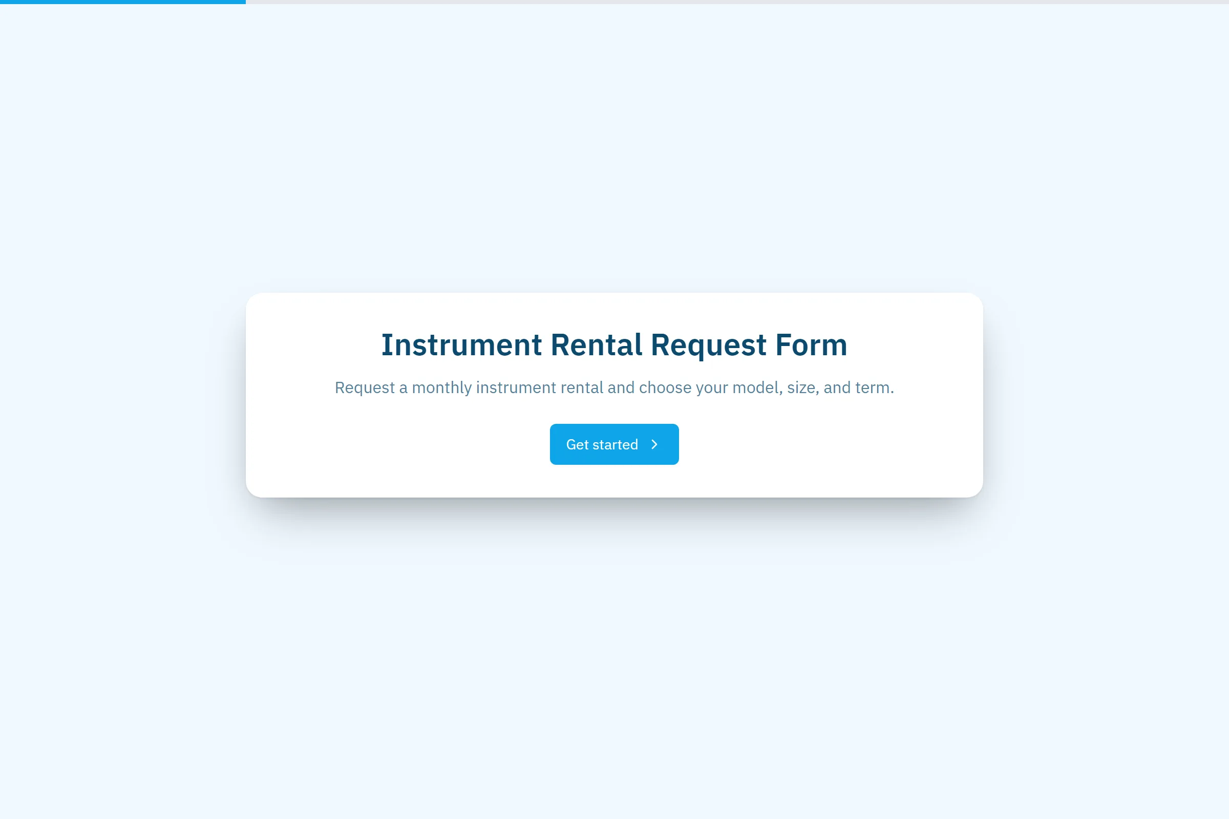 Instrument Rental Request Form template preview