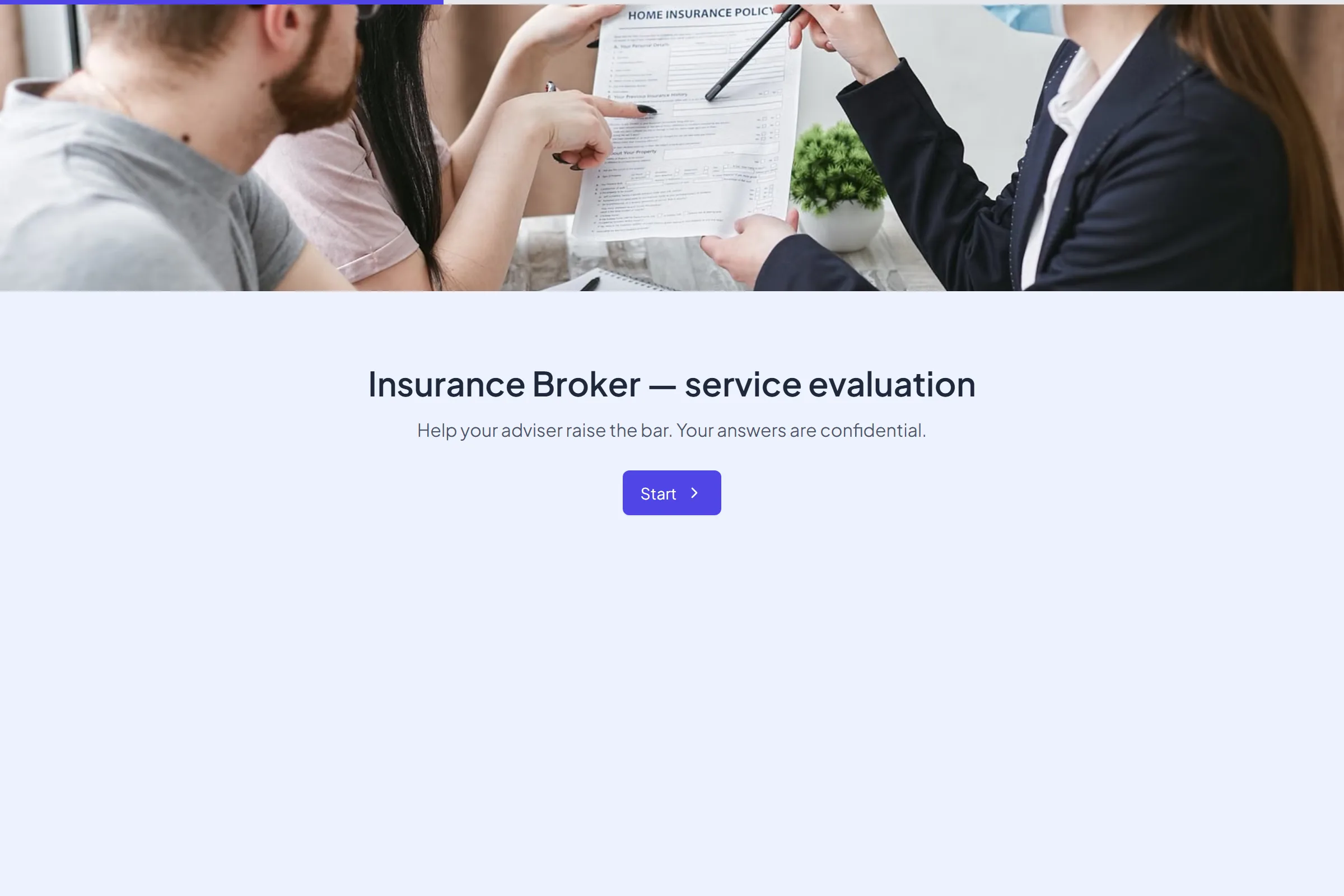 Insurance Broker Service Evaluation template preview