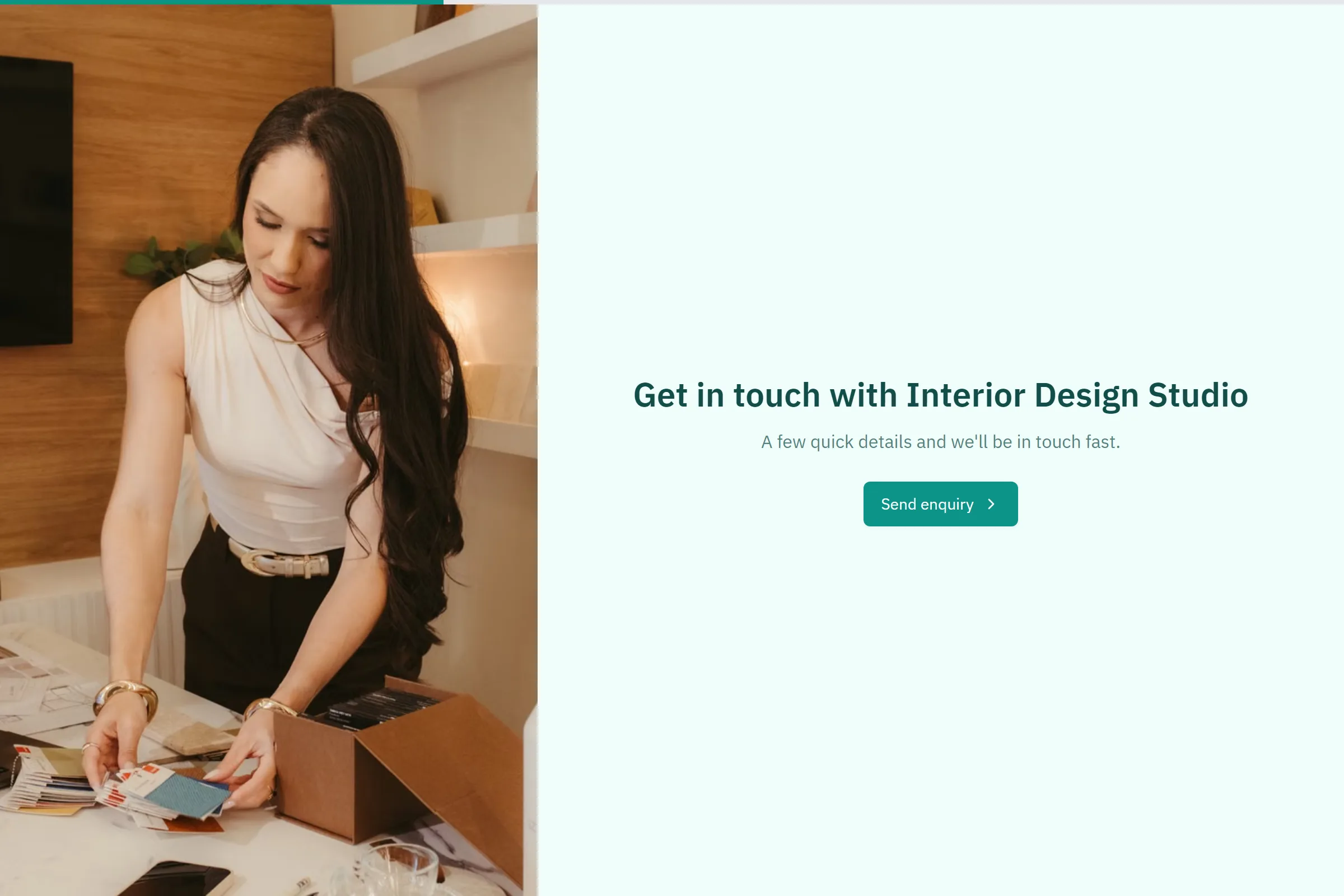 Interior Design Studio Enquiry template preview