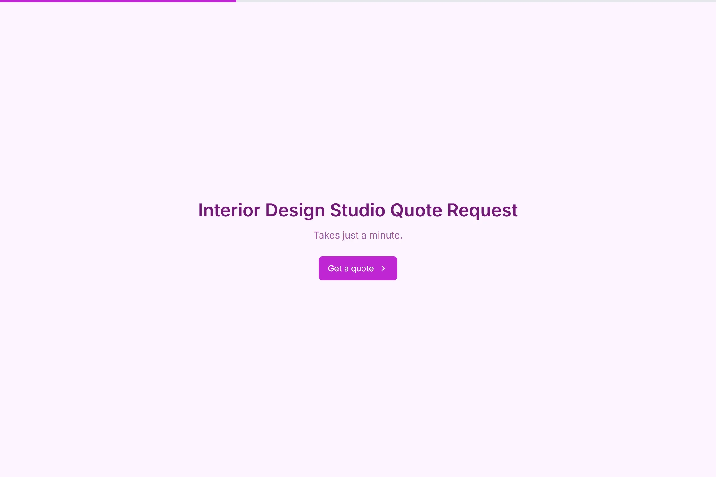 Interior Design Studio Quote Request template preview