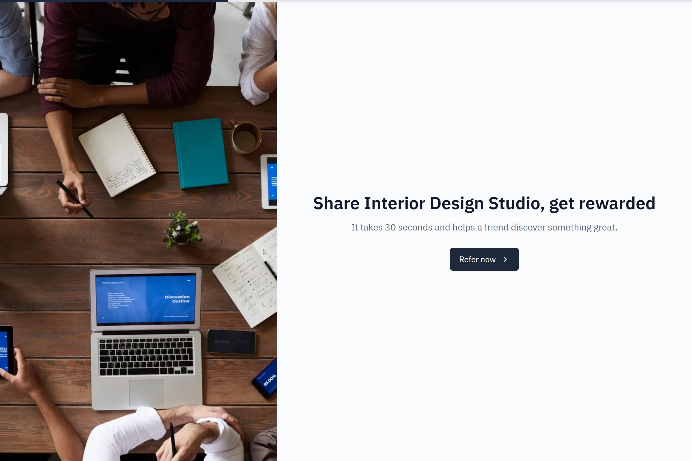 Interior Design Studio Referral Form template preview