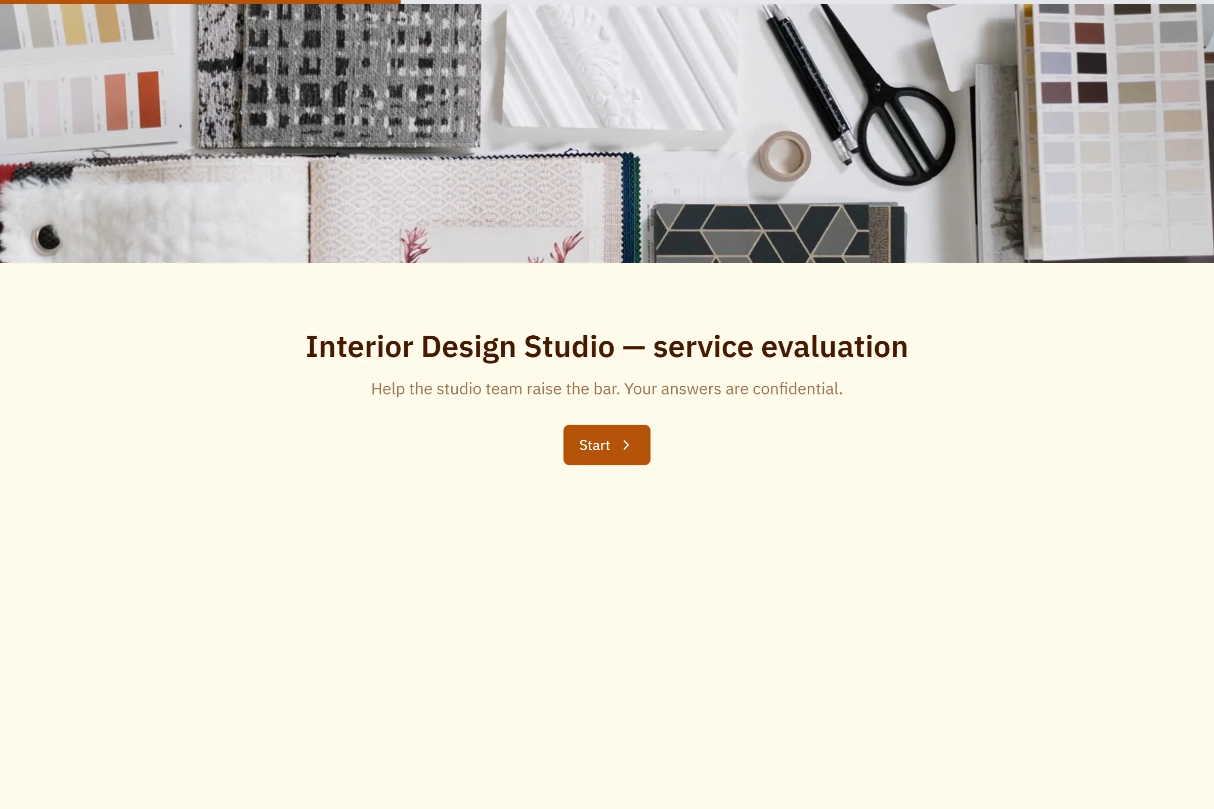 Interior Design Studio Service Evaluation template preview