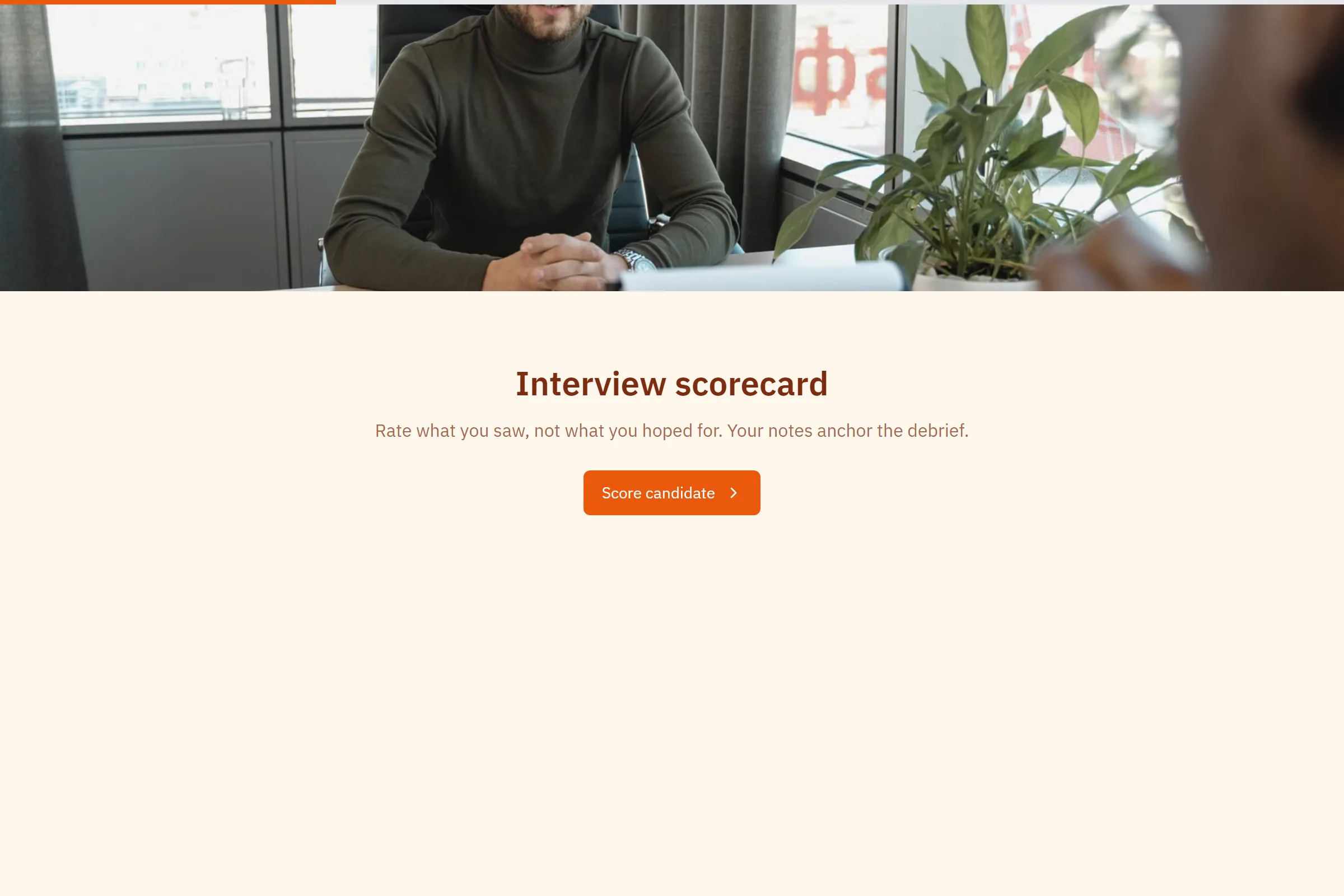Interview Feedback Scorecard template preview