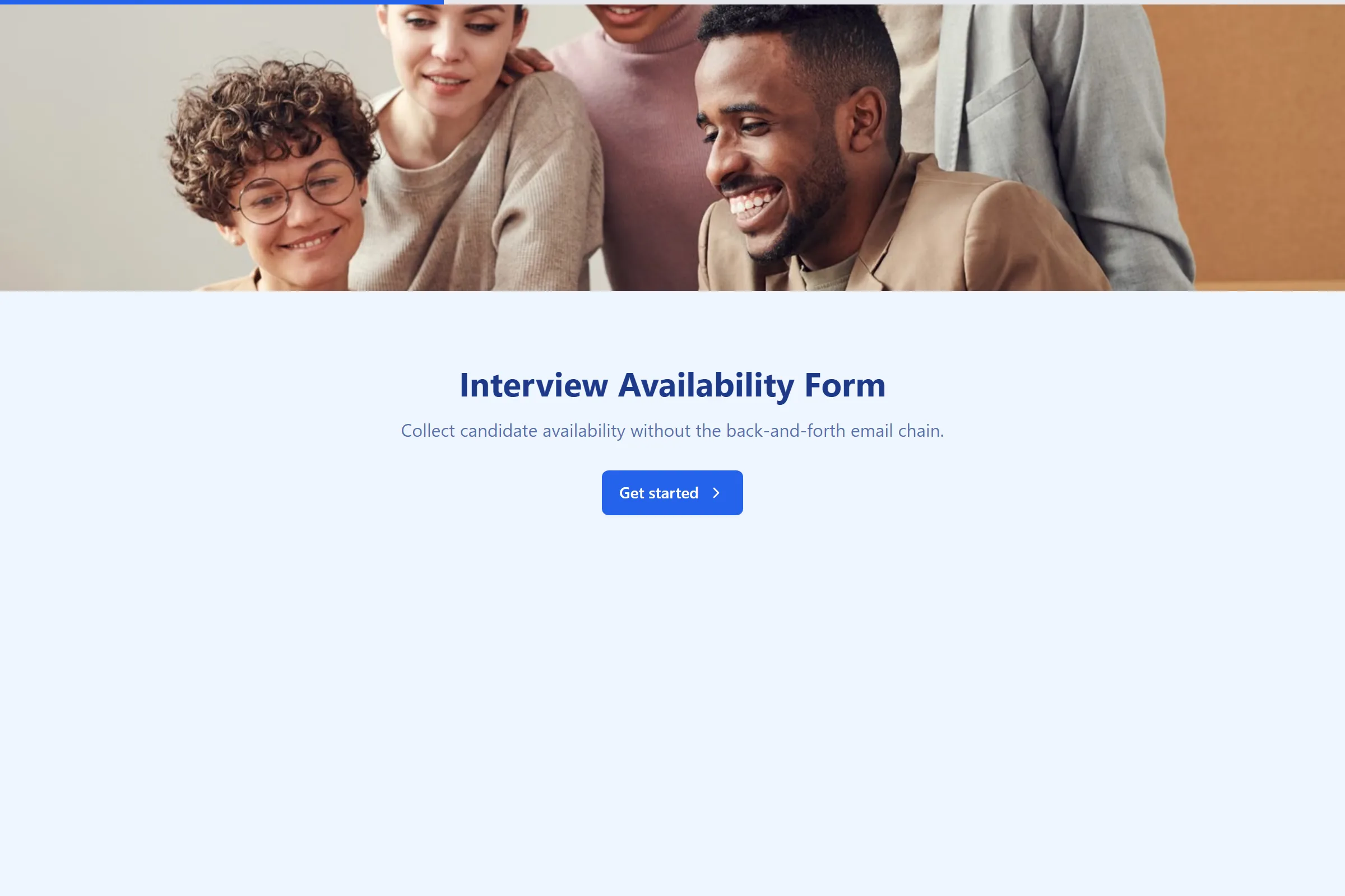 Interview Availability Form template preview