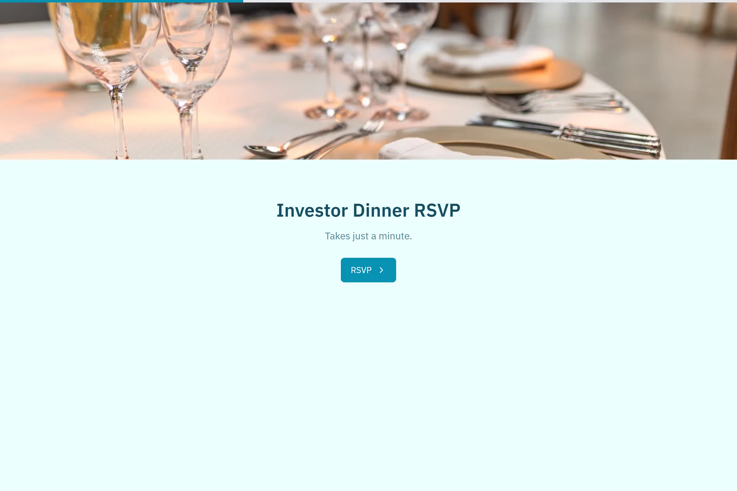 Investor Dinner RSVP template preview