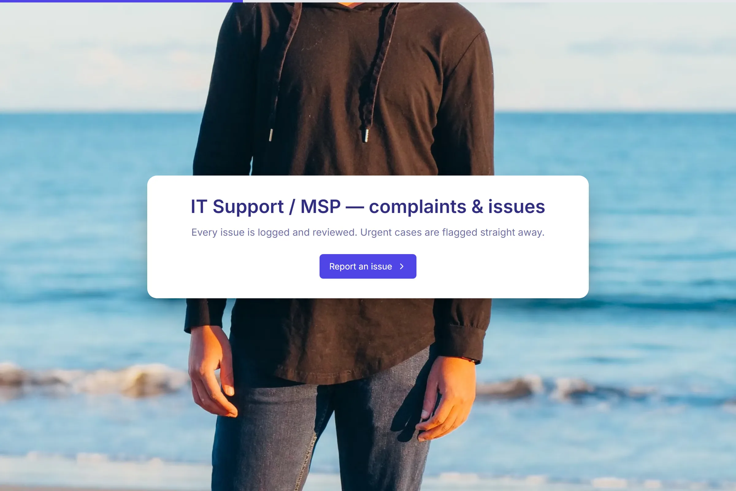 IT Support / MSP Complaint / Issue Form template preview