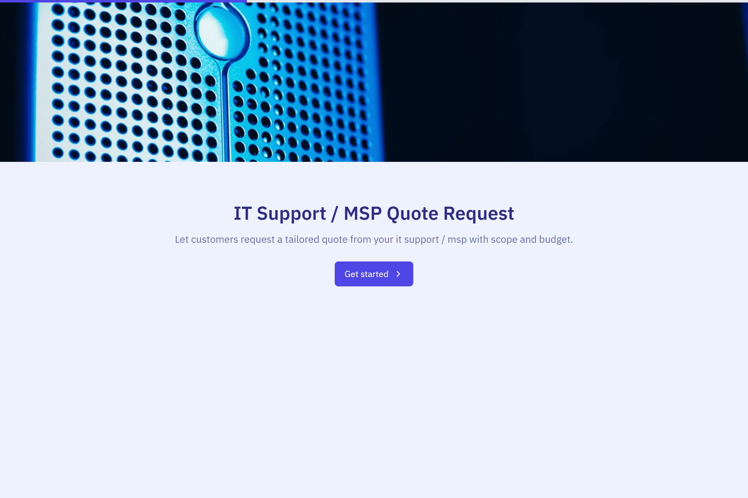 IT Support / MSP Quote Request template preview