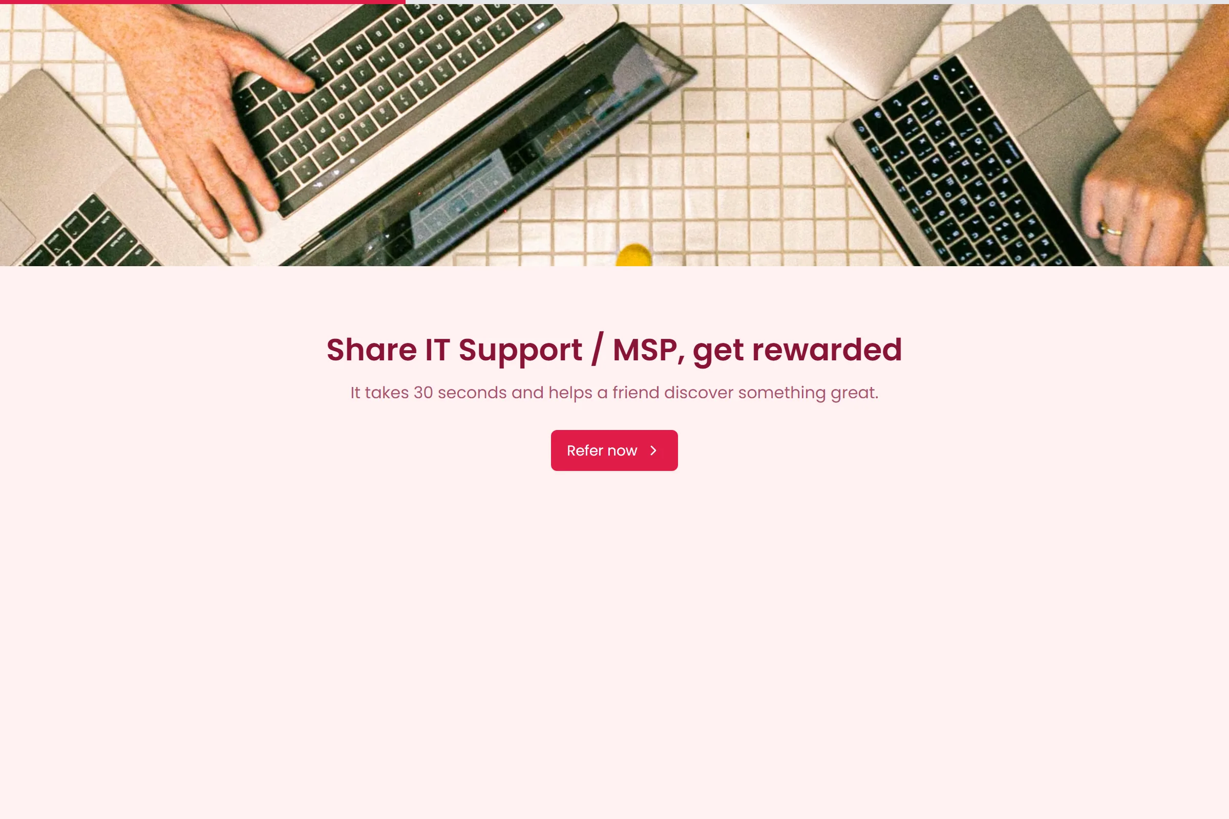 IT Support / MSP Referral Form template preview