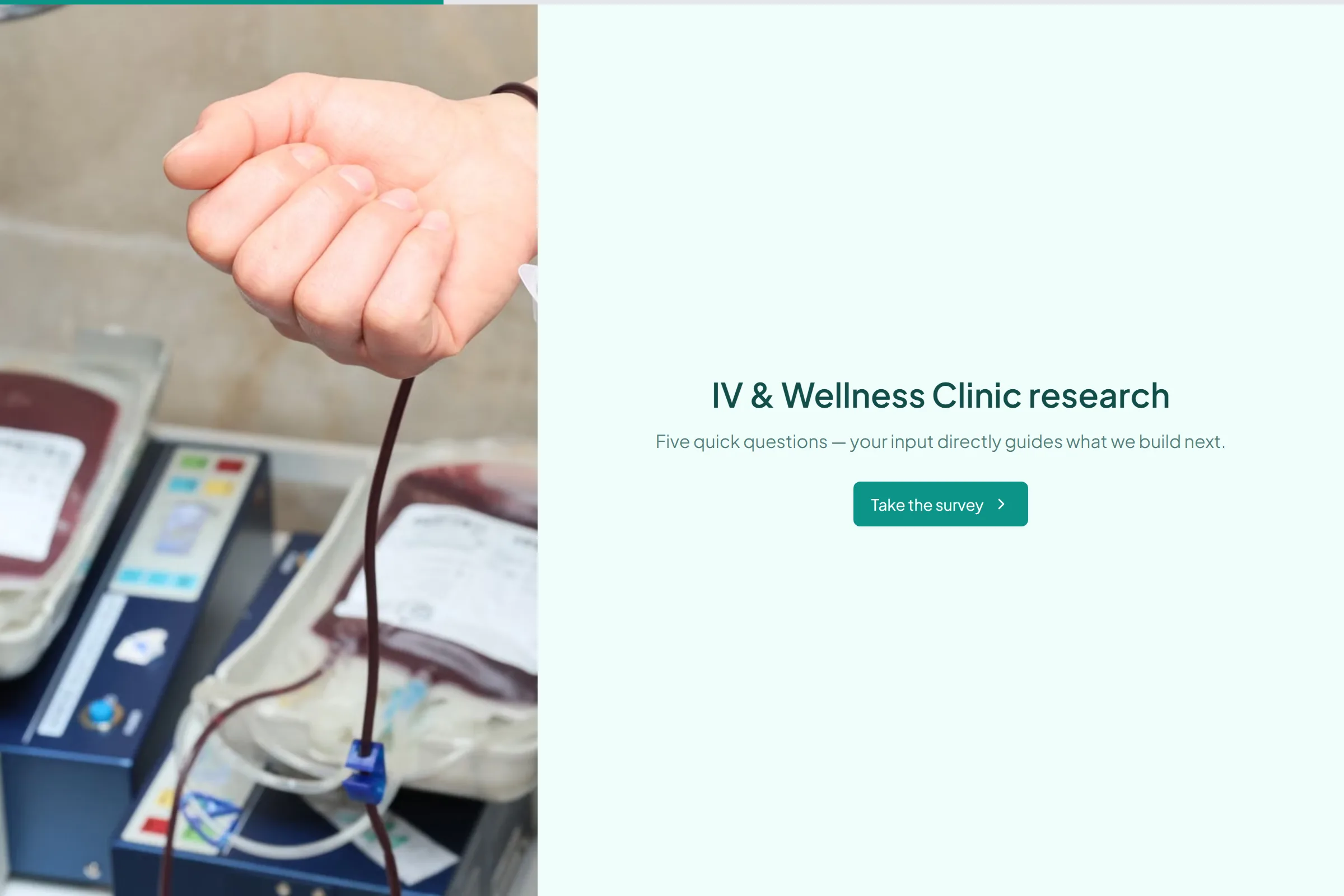 IV & Wellness Clinic Market Research Survey template preview