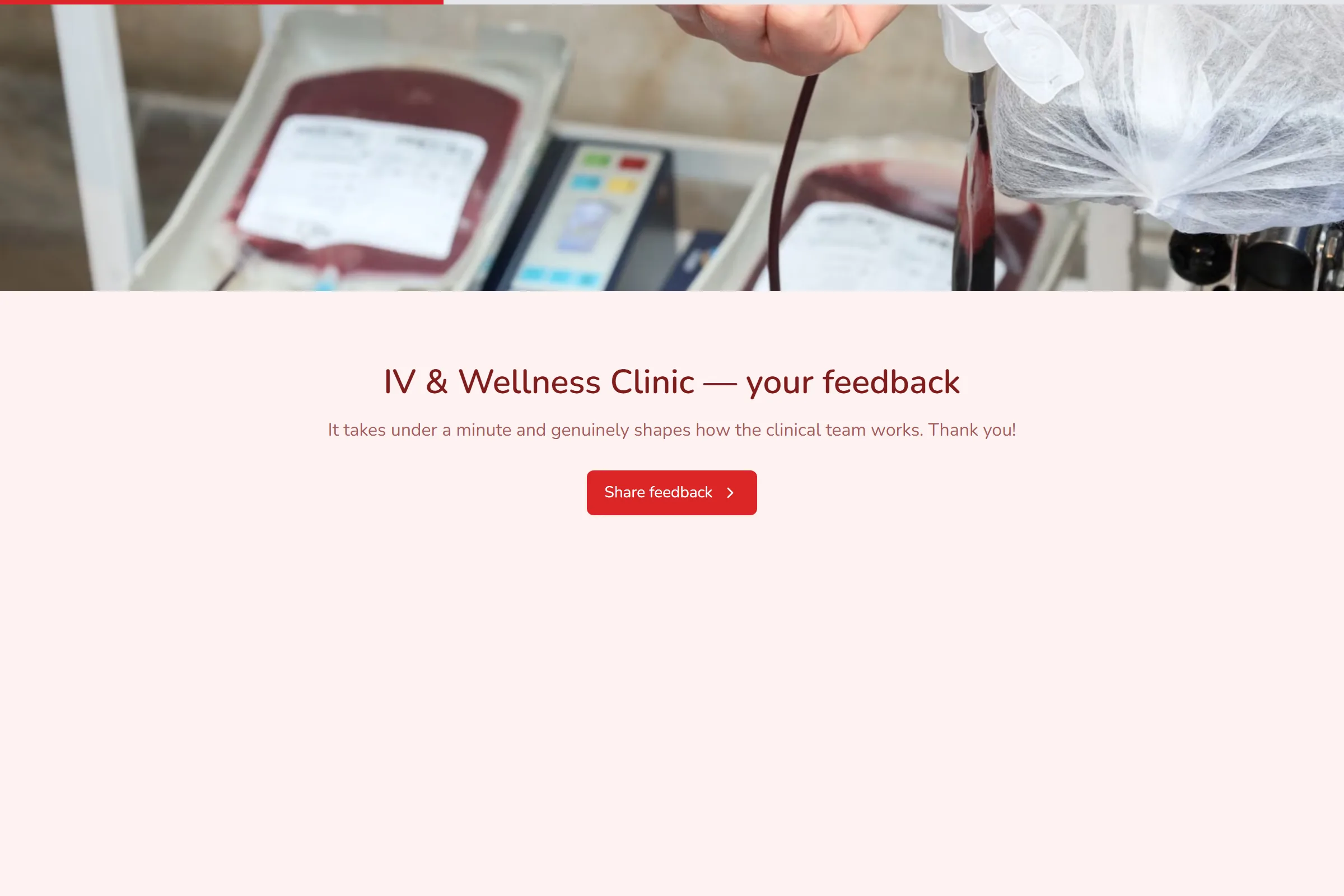 IV & Wellness Clinic Satisfaction Survey template preview
