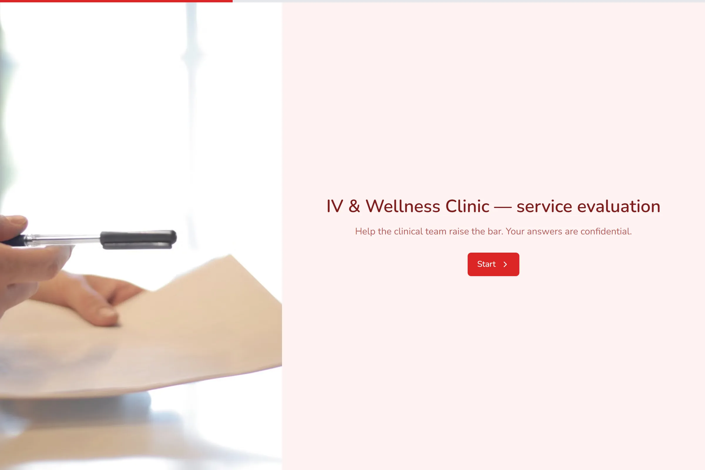 IV & Wellness Clinic Service Evaluation template preview