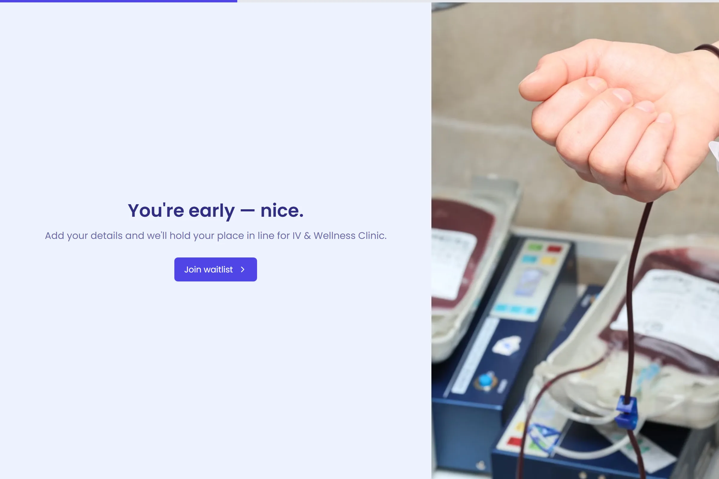 IV & Wellness Clinic Waitlist template preview