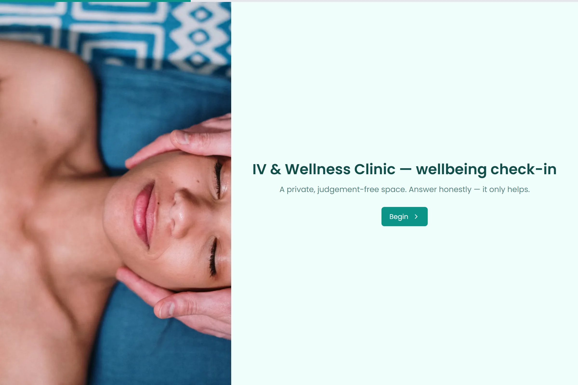 IV & Wellness Clinic Wellbeing Check-in template preview