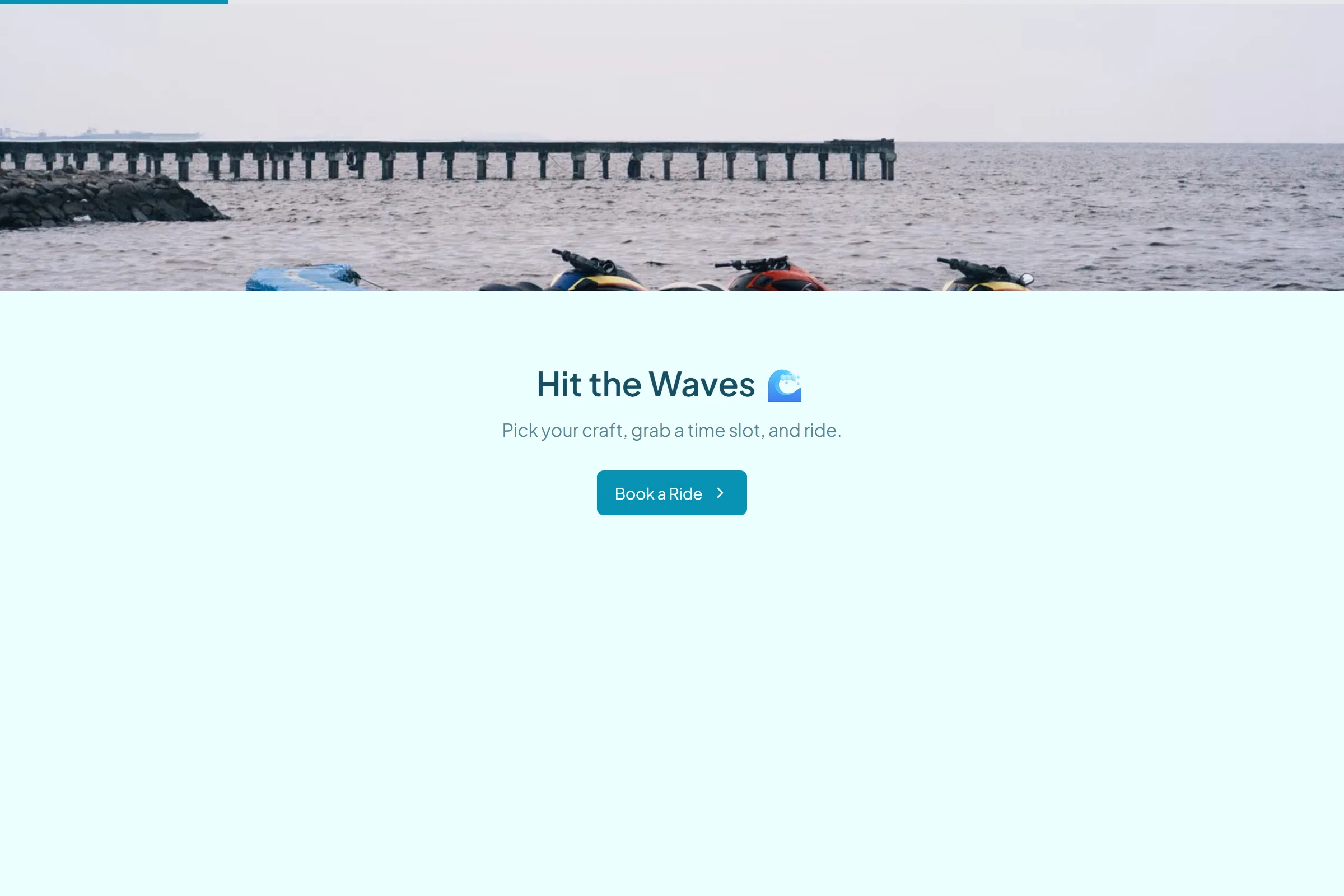 Jet-Ski Rental Booking template preview