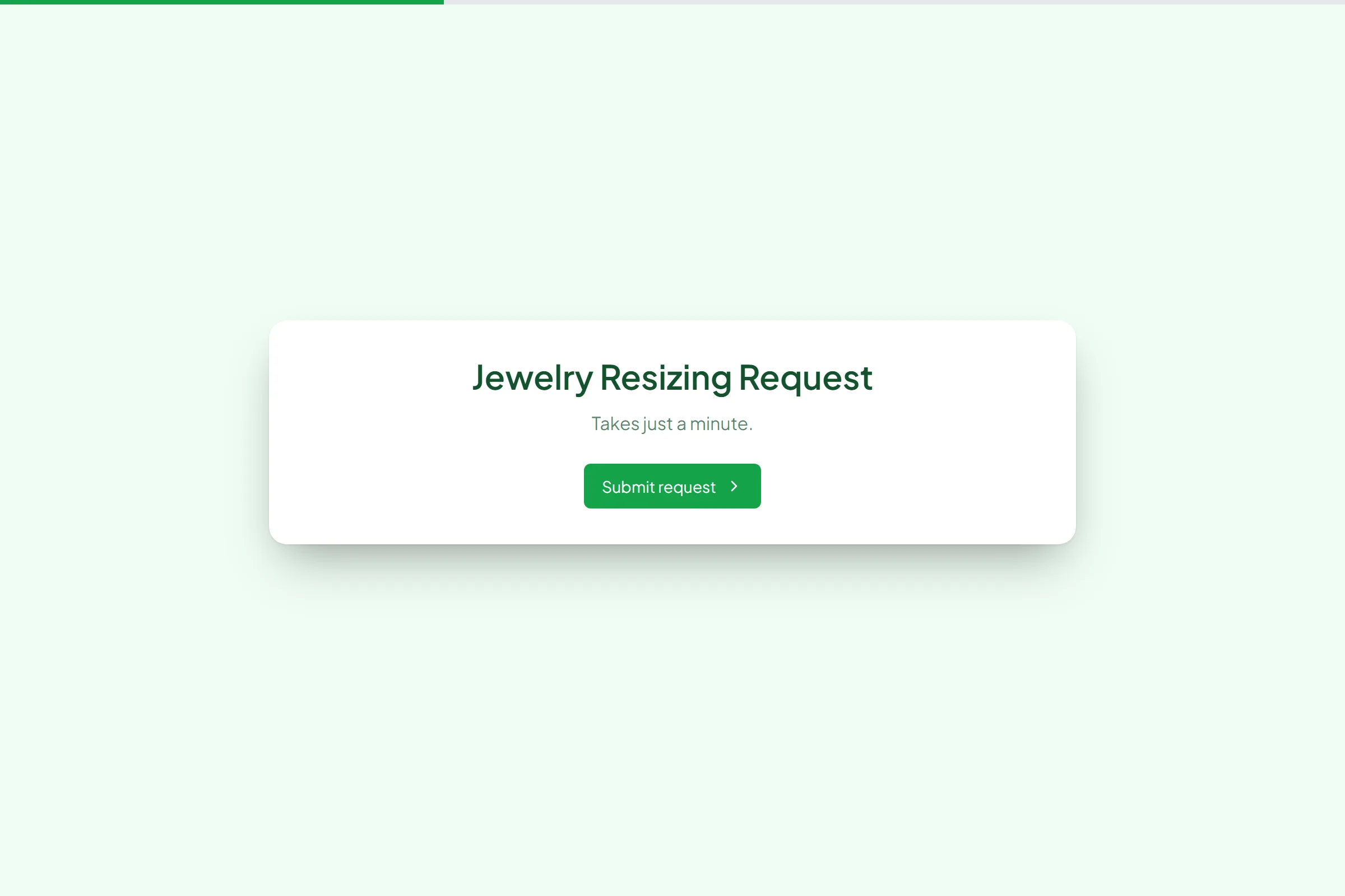 Jewelry Resizing Request template preview