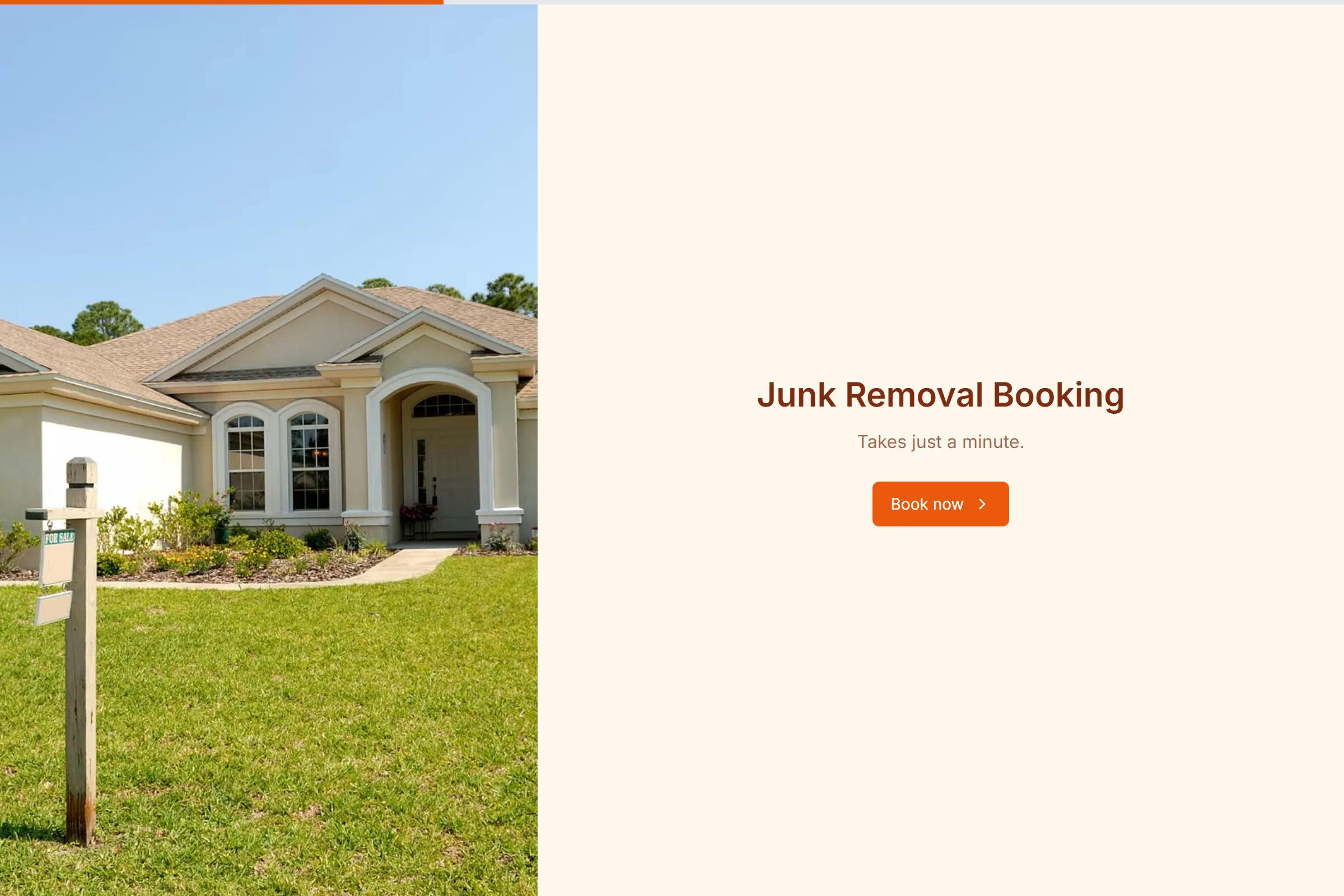 Junk Removal Booking template preview
