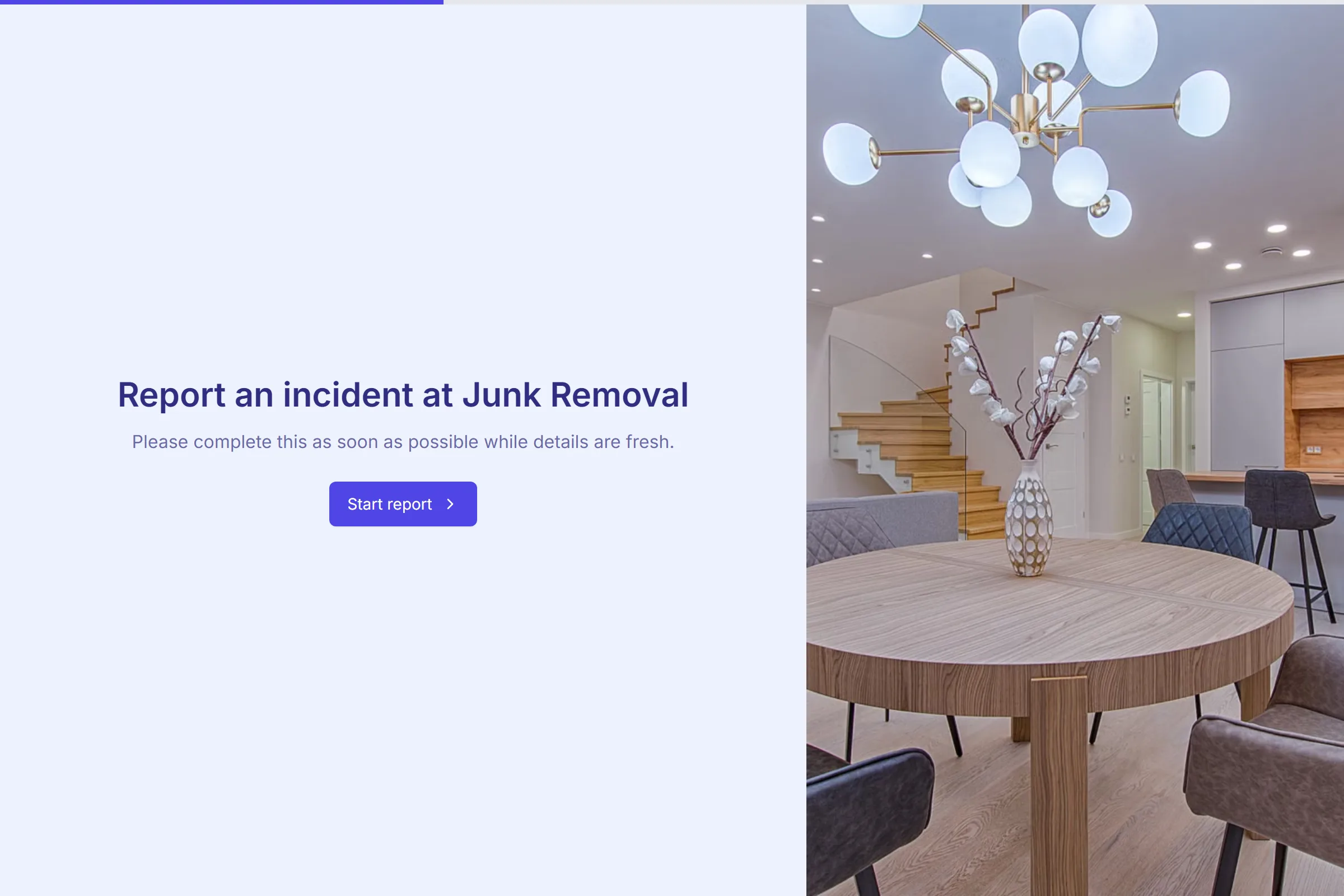 Junk Removal Incident Report template preview