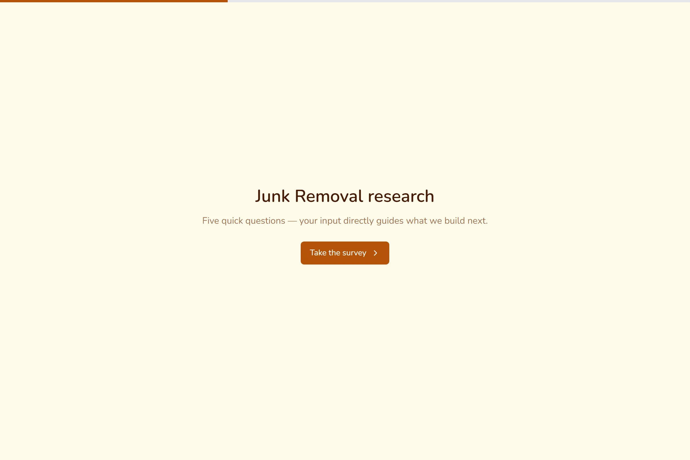 Junk Removal Market Research Survey template preview