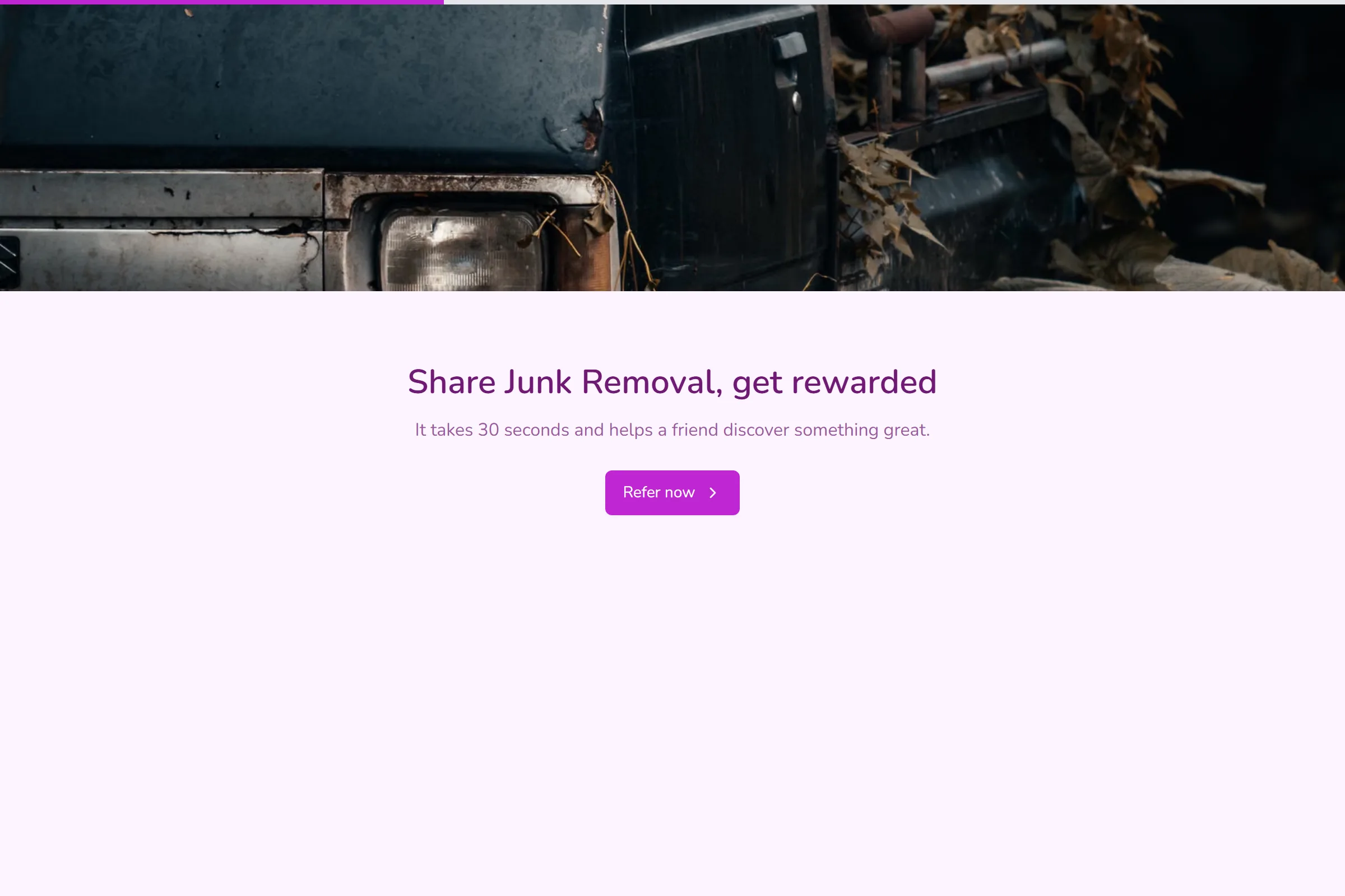 Junk Removal Referral Form template preview