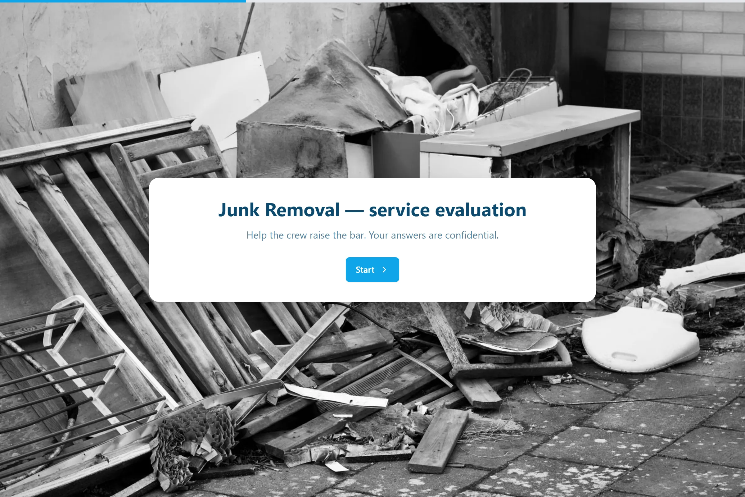 Junk Removal Service Evaluation template preview