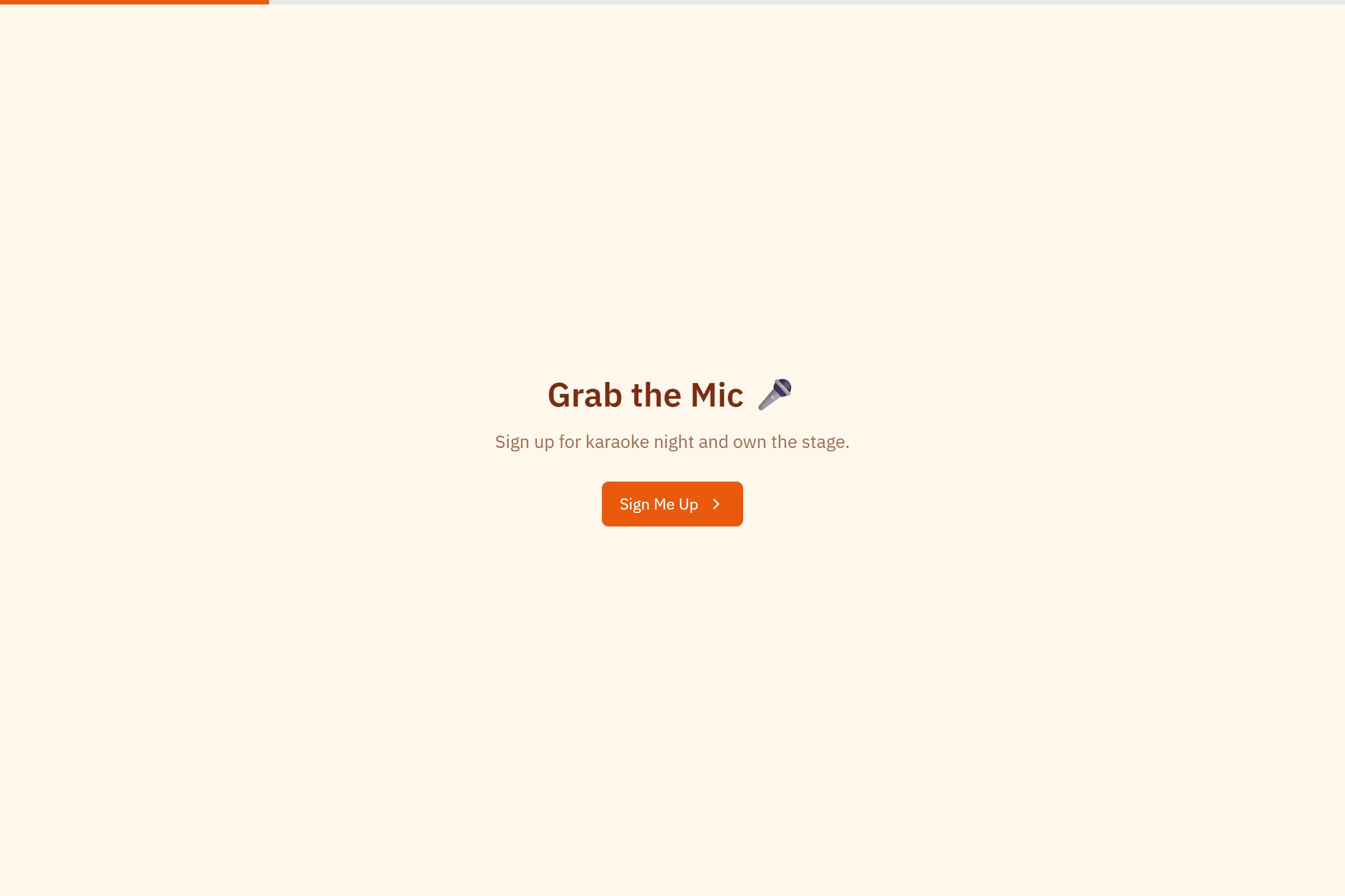 Karaoke Night Signup template preview