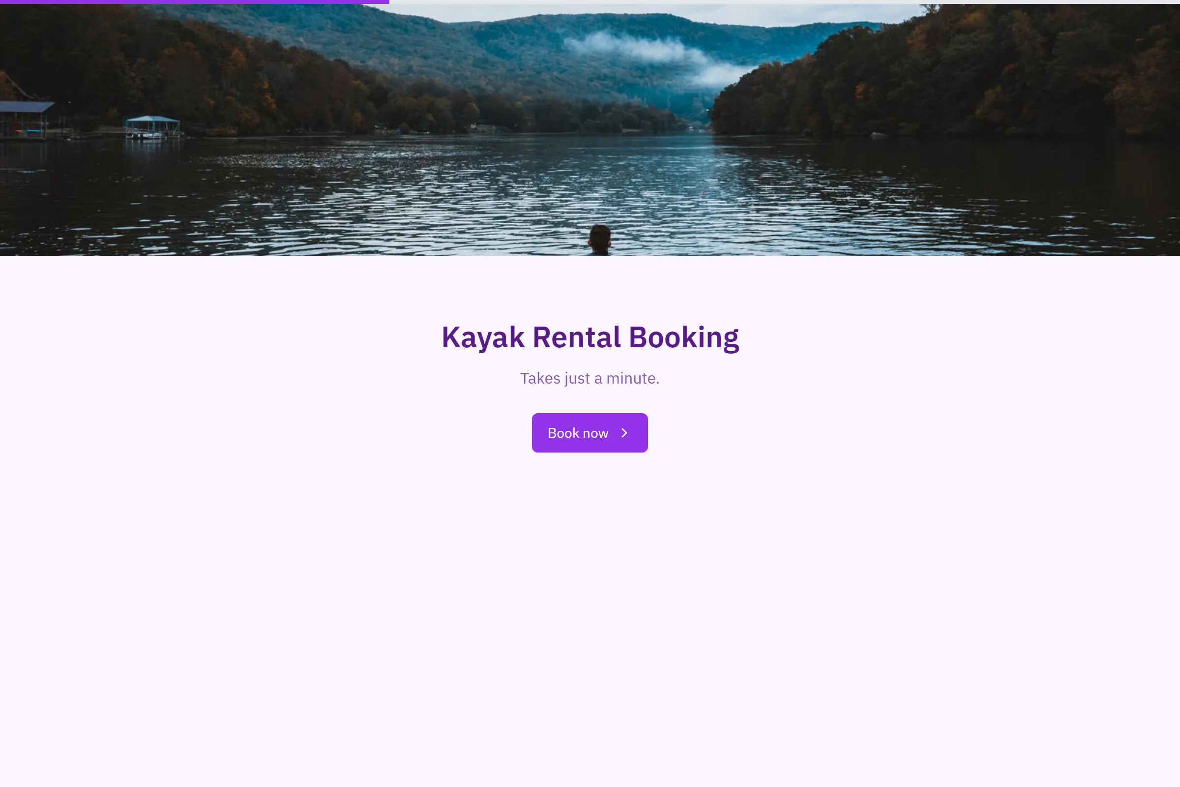 Kayak Rental Booking template preview