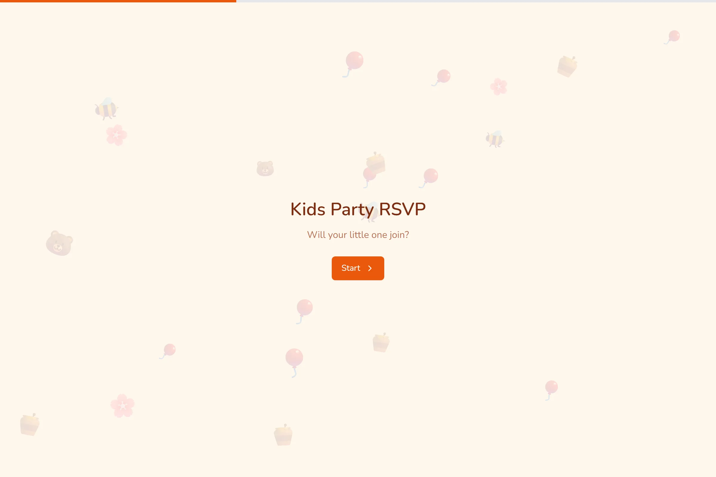 Kids Party RSVP template preview