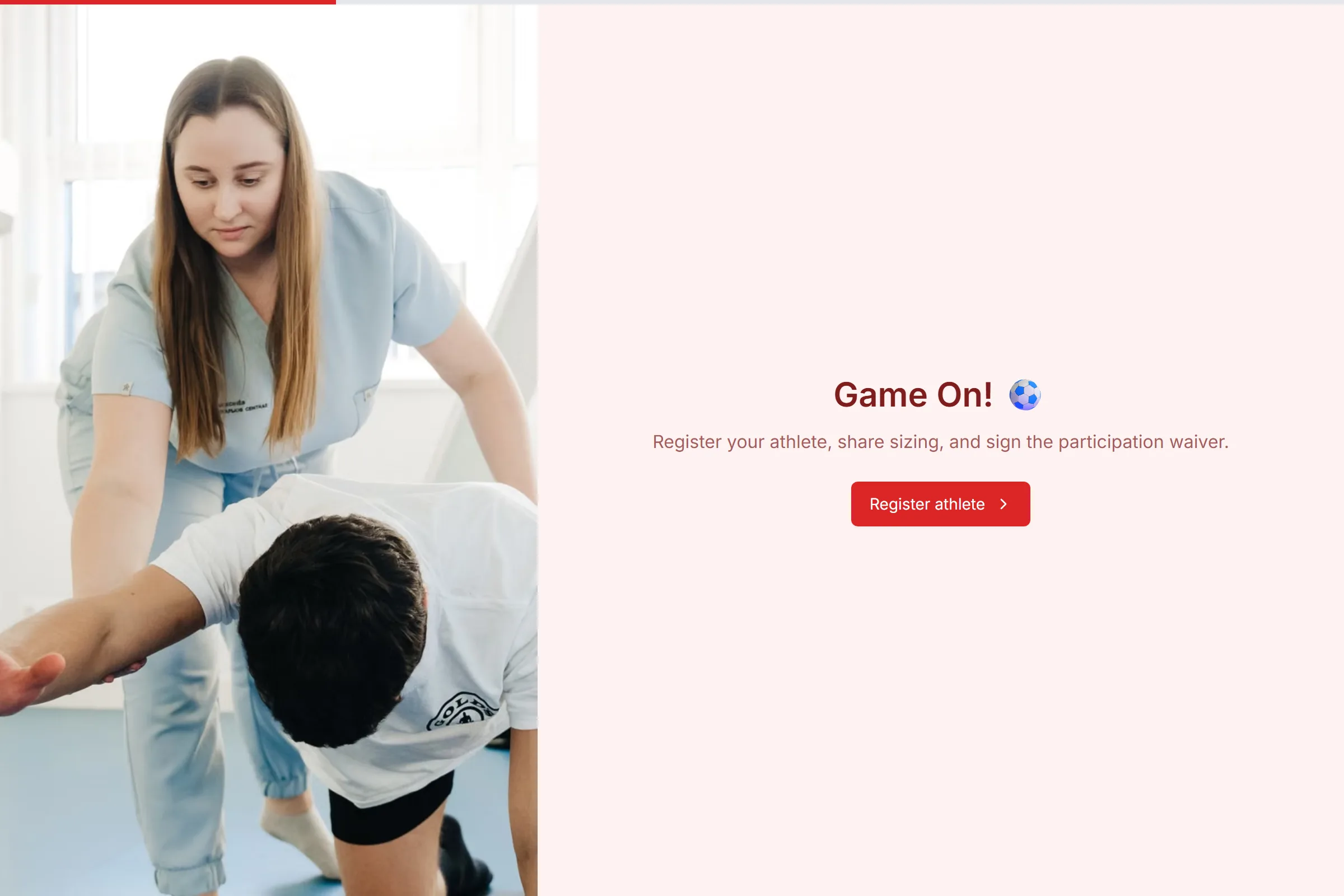 Kids Sports Clinic Registration template preview