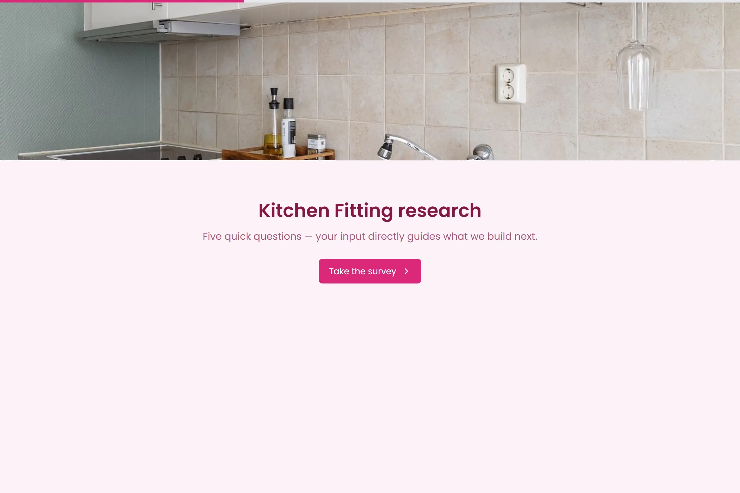 Kitchen Fitting Market Research Survey template preview