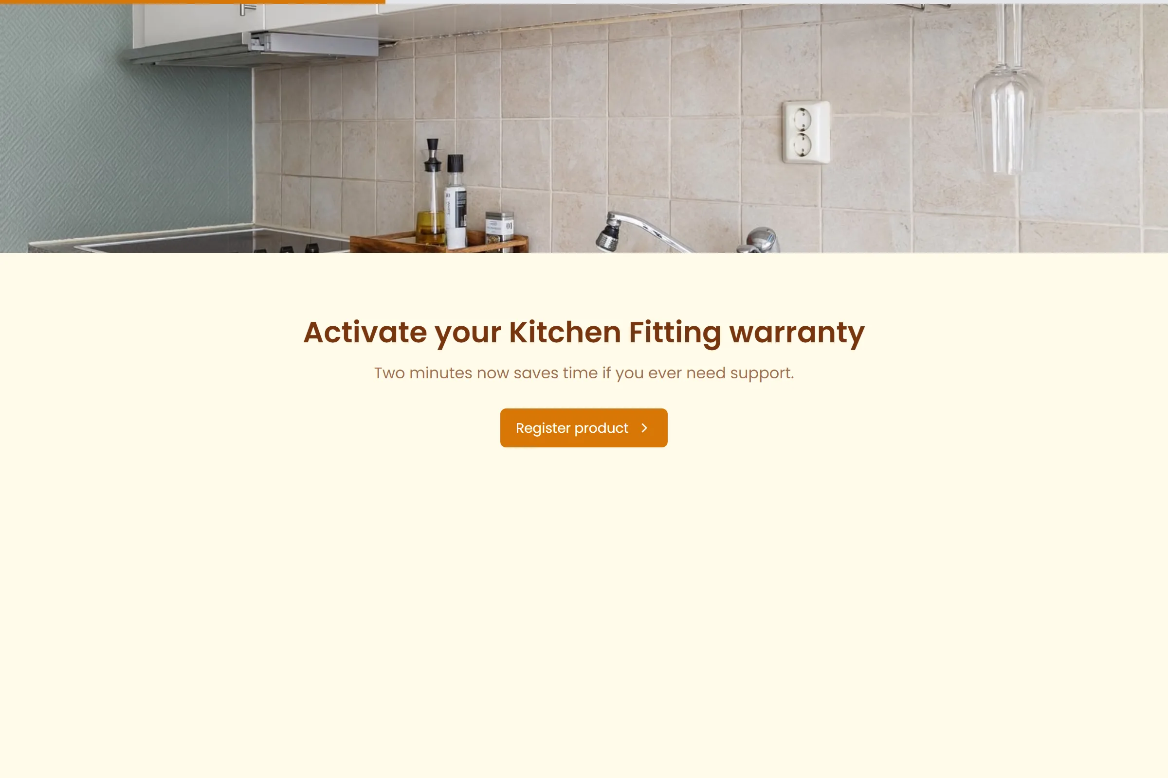 Kitchen Fitting Warranty Registration template preview