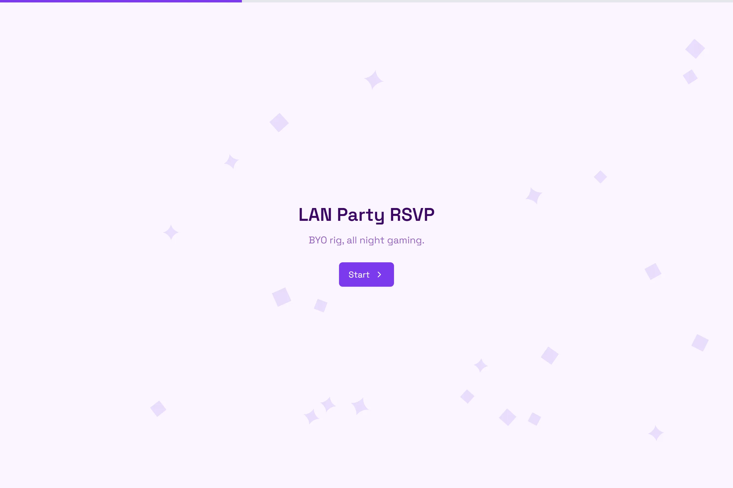 LAN Party RSVP template preview