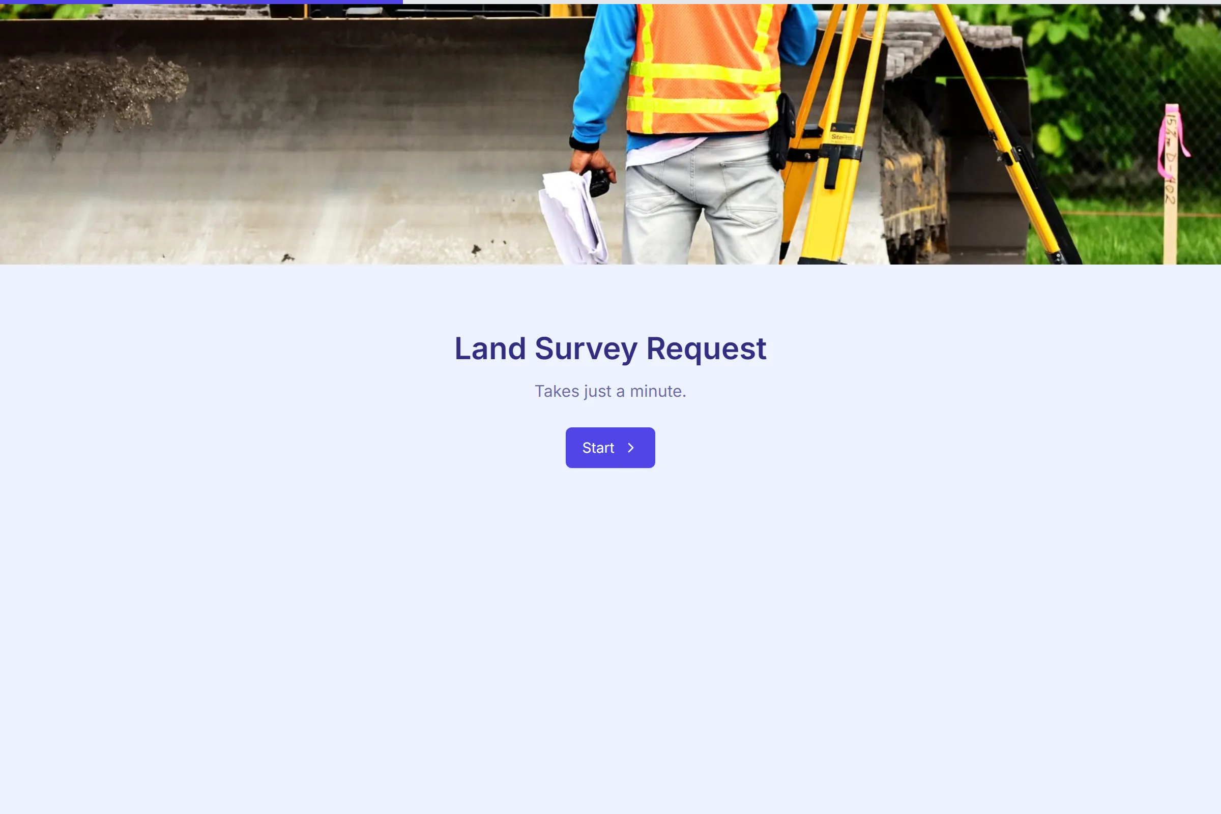 Land Survey Request template preview