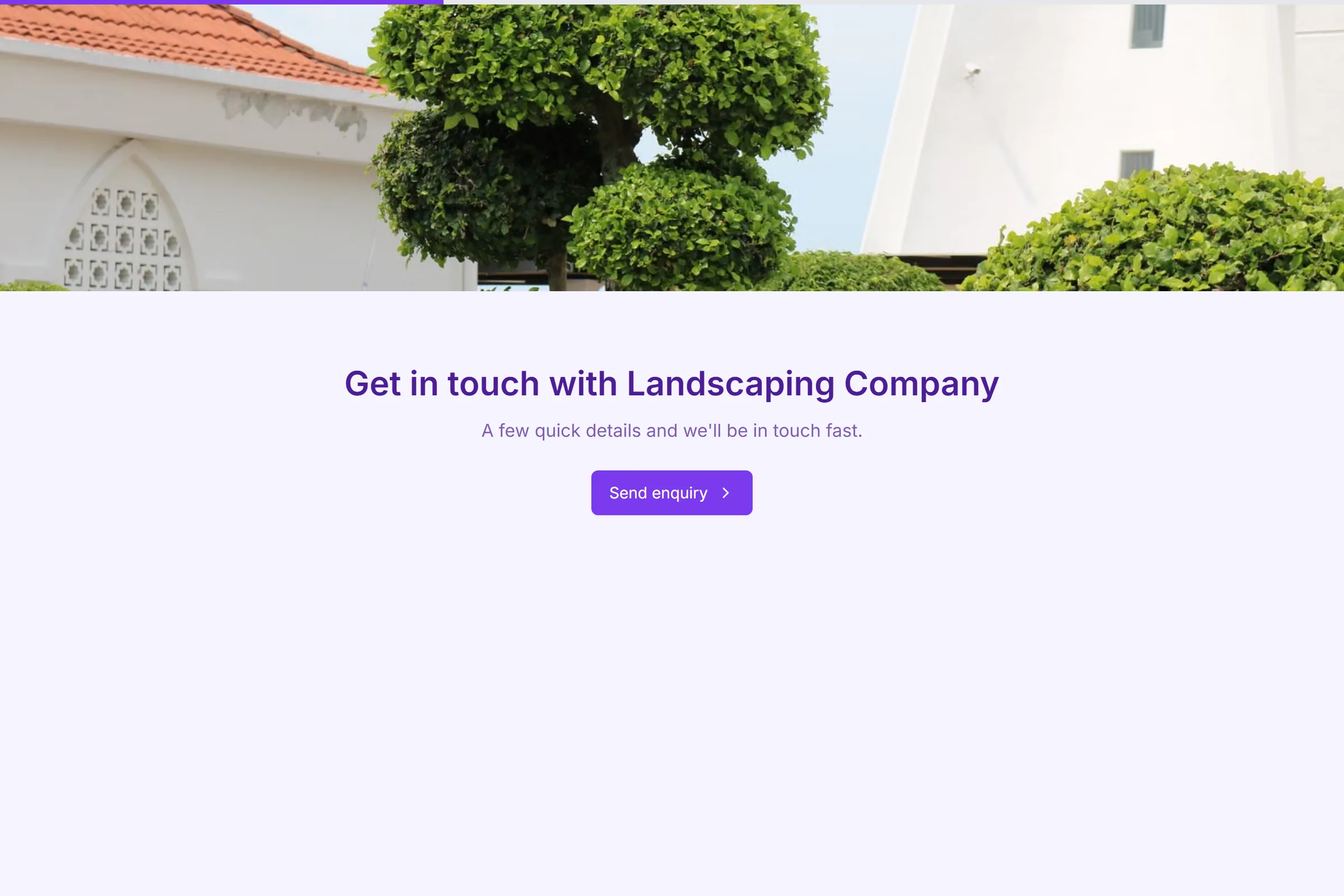 Landscaping Company Enquiry template preview