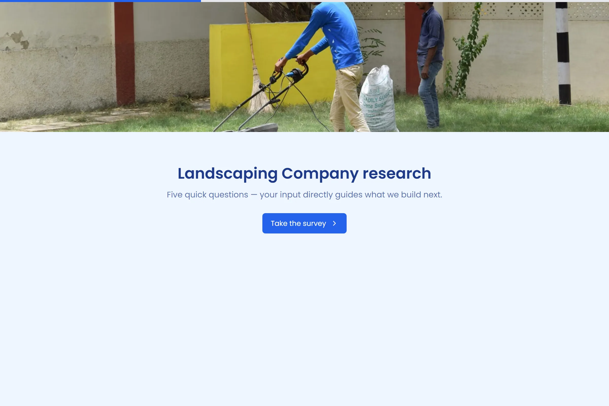 Landscaping Company Market Research Survey template preview