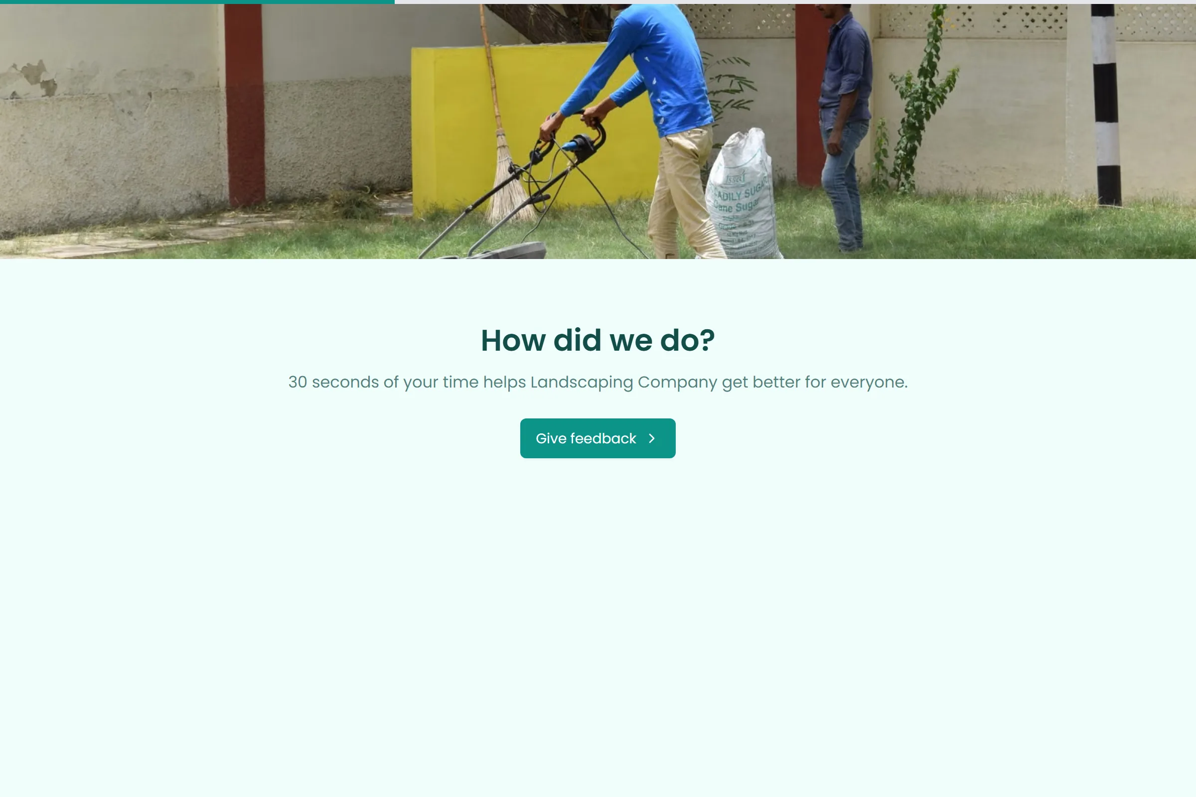 Landscaping Company Quick Feedback template preview