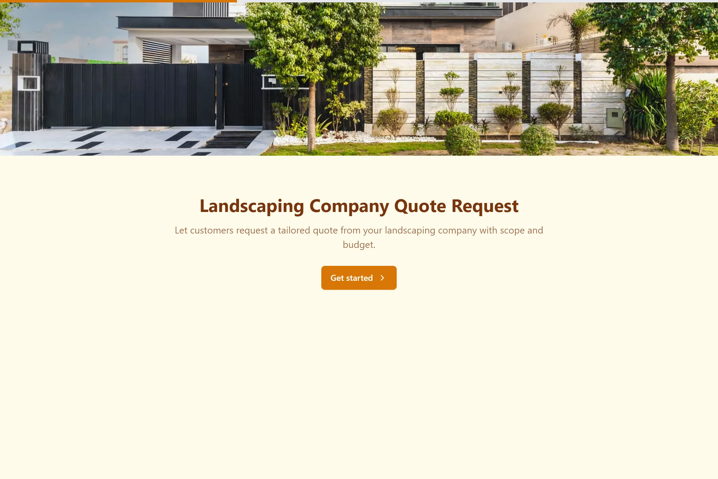 Landscaping Company Quote Request template preview